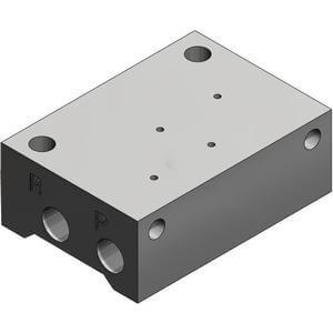 10-SS3YJ3-20, Type 20 Manifold (for SYJ300 Body Ported Valves), Clean Series