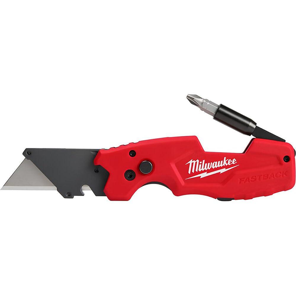 Milwaukee FASTBACK Compact Knife, and FASTBACK 6-in-1 Folding Utility Knives, w/Blade (knife