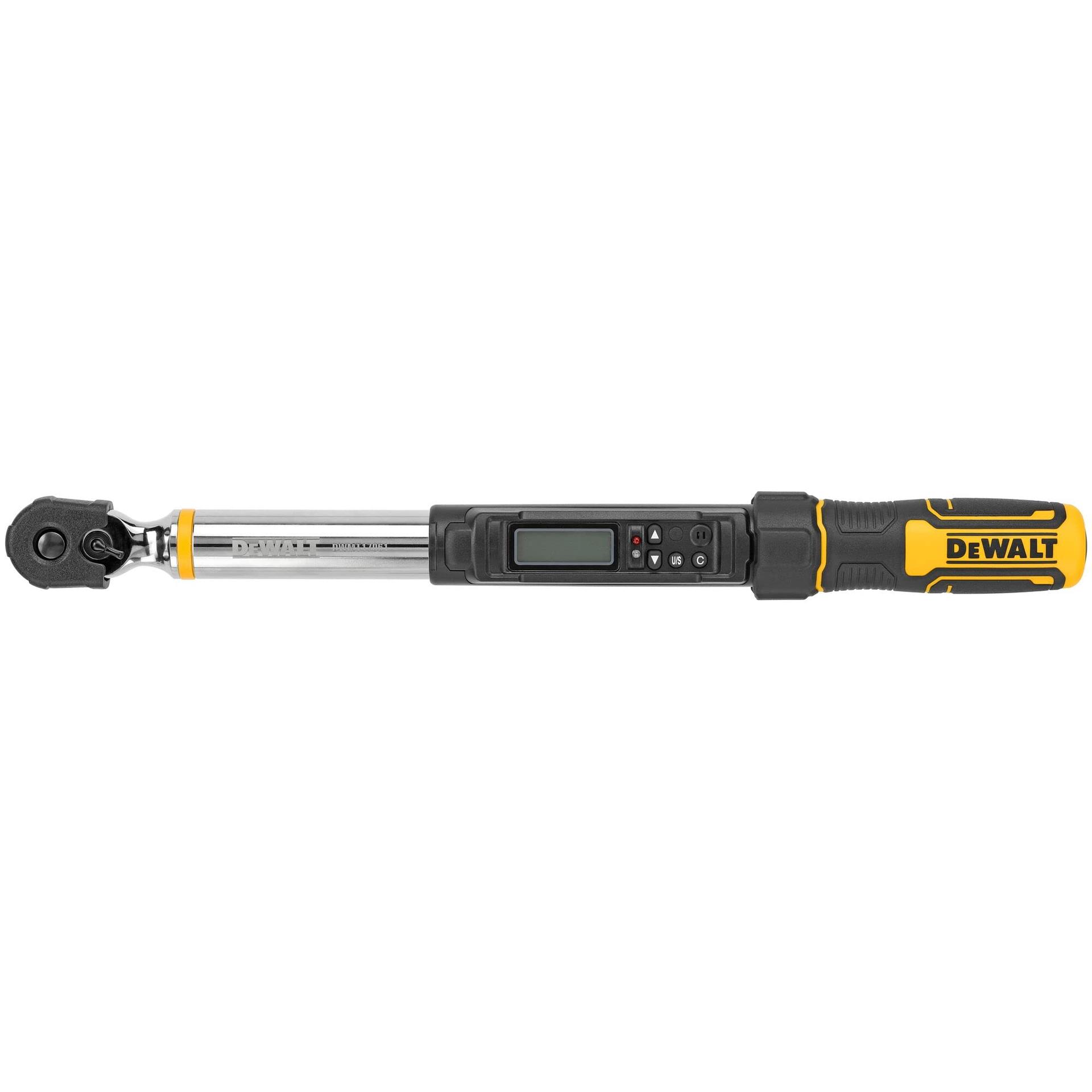 DEWALT Digital Torque Wrench, 3/8 inch Drive, 20-100 FT-LB, with Storage Case