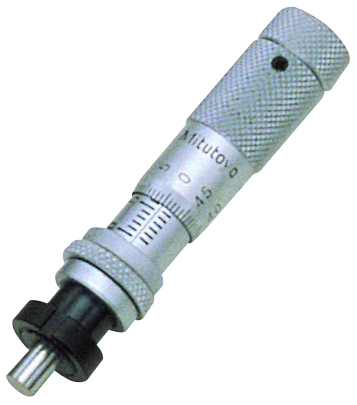 Mitutoyo, 148-504, 0-13mm, 0.01mm, Mechanical Micrometer Head, 9.5mm Diameter Stem with Clamp Nut, Flat Spindle Face, Spindle Lock, Zero-Adjust Thimble