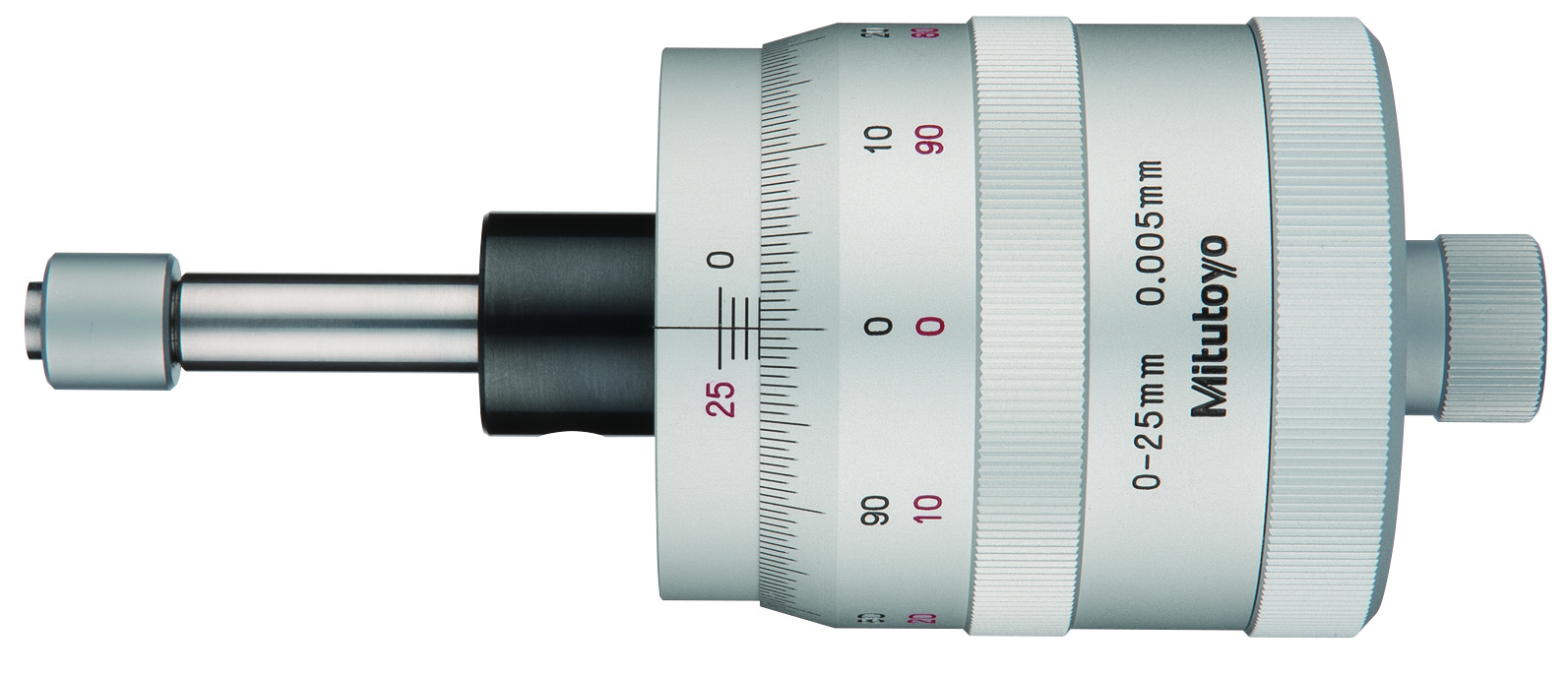 Mitutoyo, 152-389, 0-25mm, 0.001mm, Mechanical Micrometer Head, 18mm Diameter stem, Bidirectional