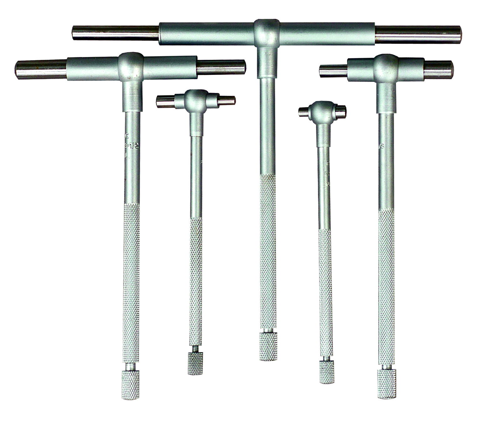 Mitutoyo, 155-904, .5-6 In, Telescoping Gage Set, 5 Pieces (.5-.75 In, .75-1.25 In, 1.25-2.125 In, 2.125-3.5 In, 3.5-6 In)