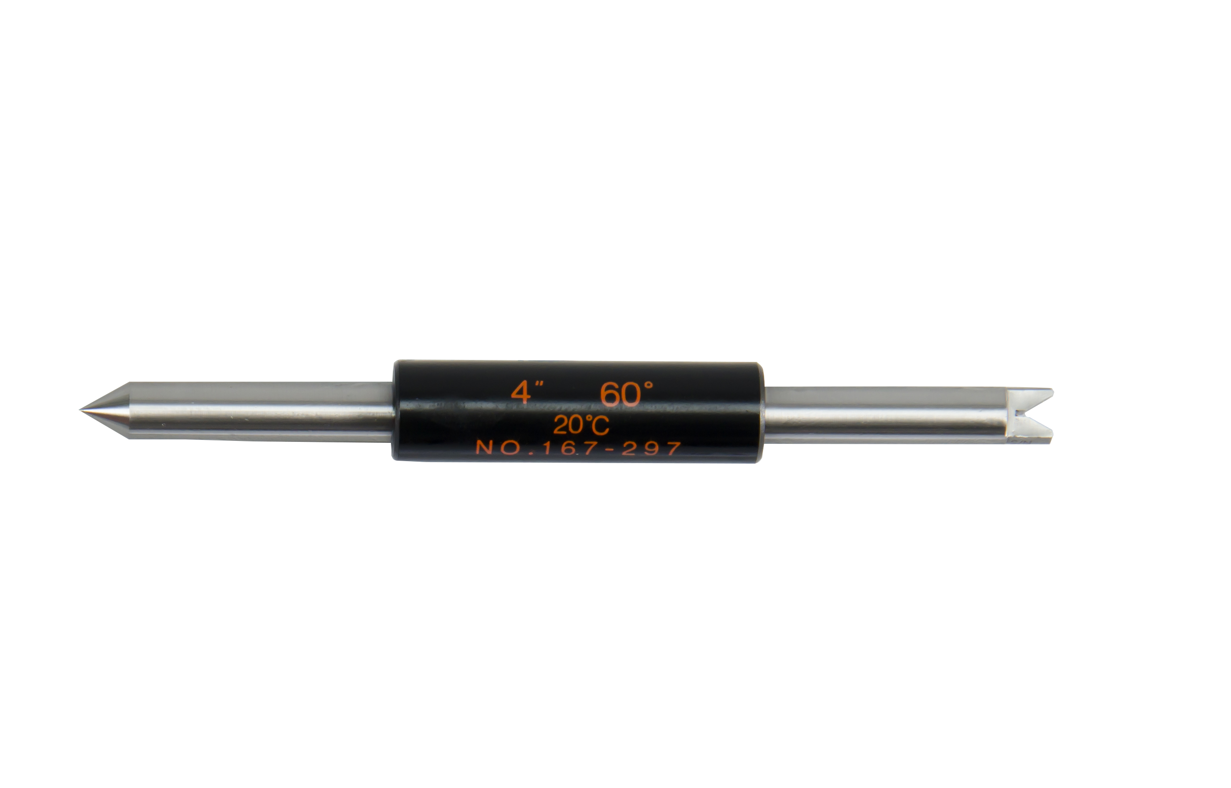 Mitutoyo, 167-297, 4 In, Screw Thread Micrometer Standard Bar, 60 Degrees