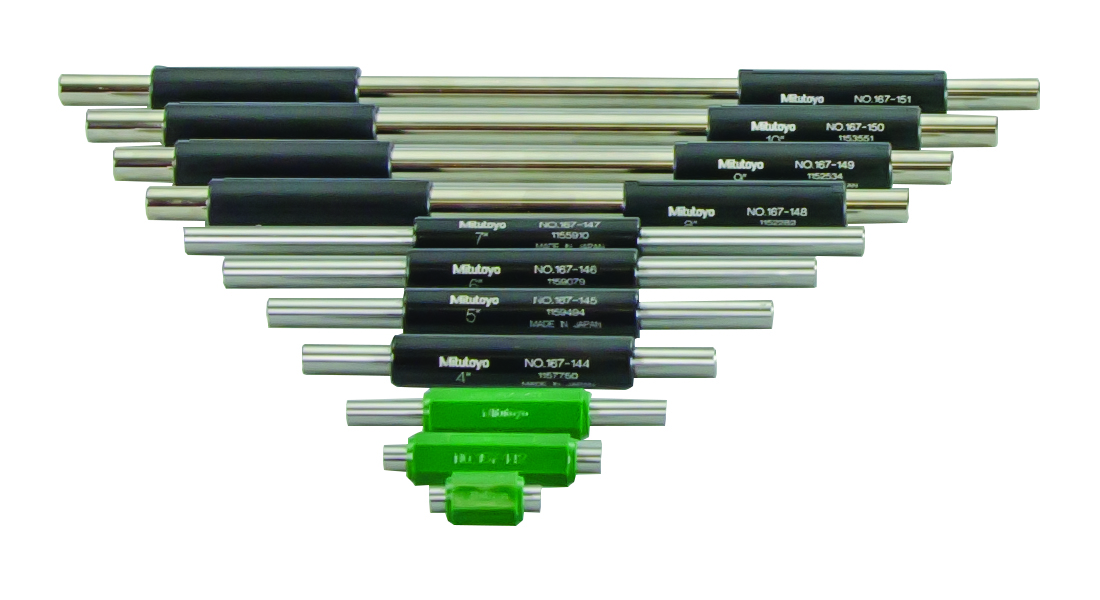 Mitutoyo, 167-913, 1-11 In, Micrometer Standard Set, 11 Pieces