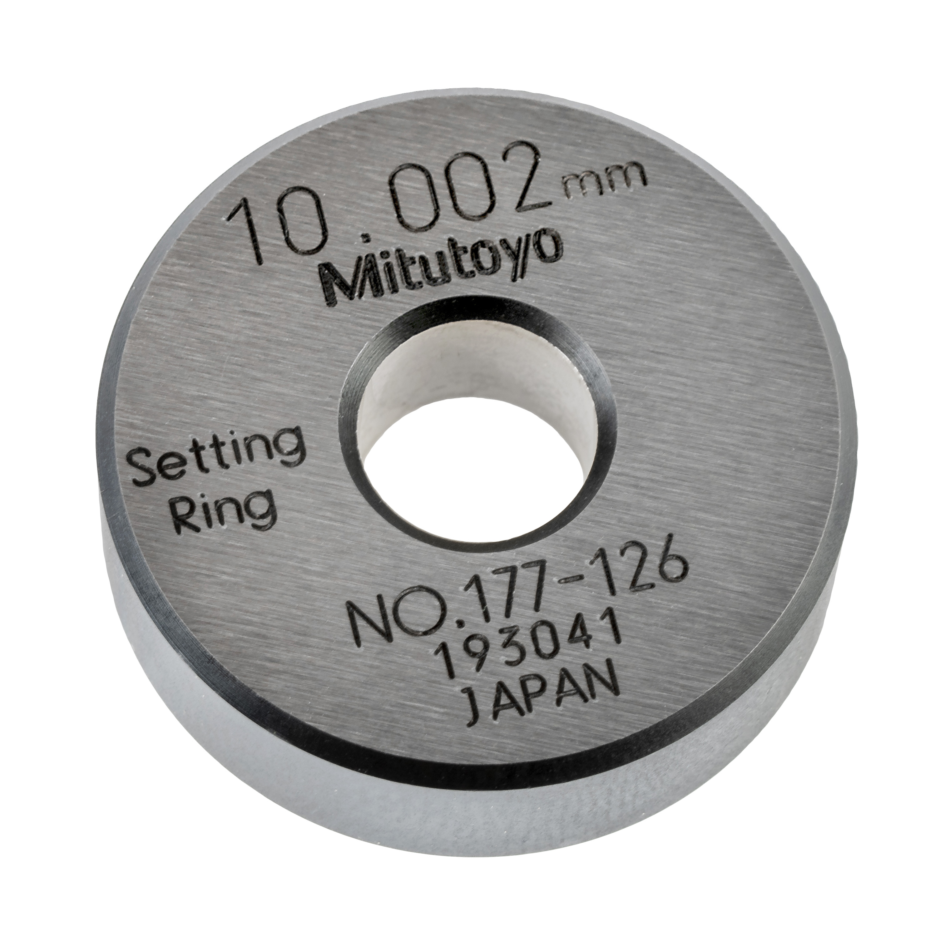 Mitutoyo, 177-126, 10mm diameter setting ring for Borematic absolute digimatic snap bore gage, 6-12mm range