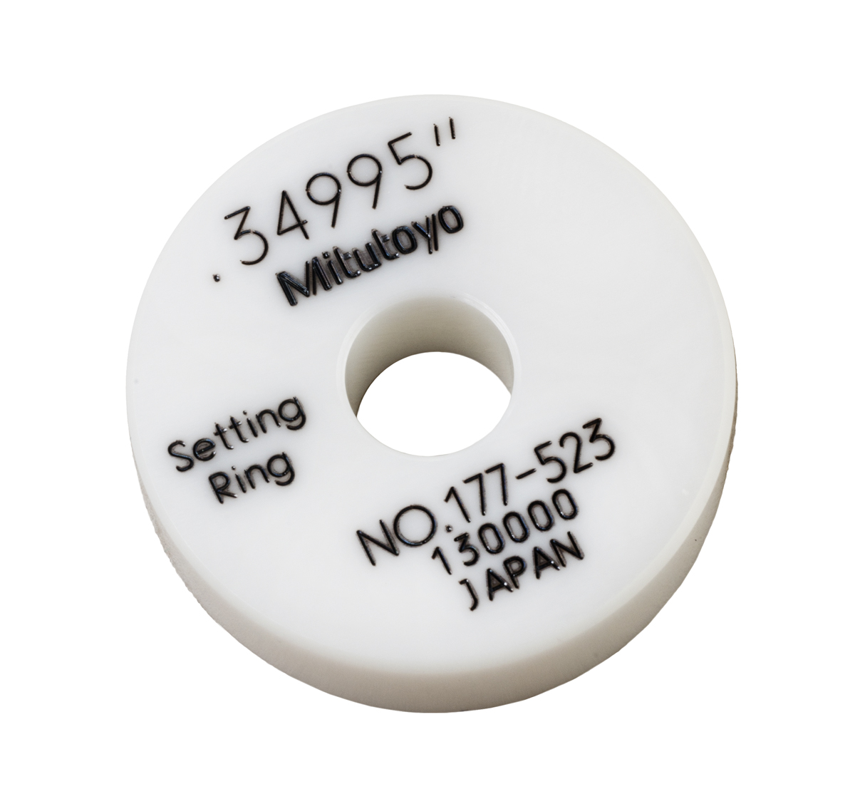 Mitutoyo, 177-523, SETTING RING (CERAMIC), .35 IN