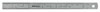 Mitutoyo, 182-302, 6 In, 150mm Steel Rule, 5/8 In  Wide, One-side, Semi-flexible, Satin Chrome Finish Tempered Stainless Steel, (1/16, 1/32, 1/64, 1mm, 0.5mm)