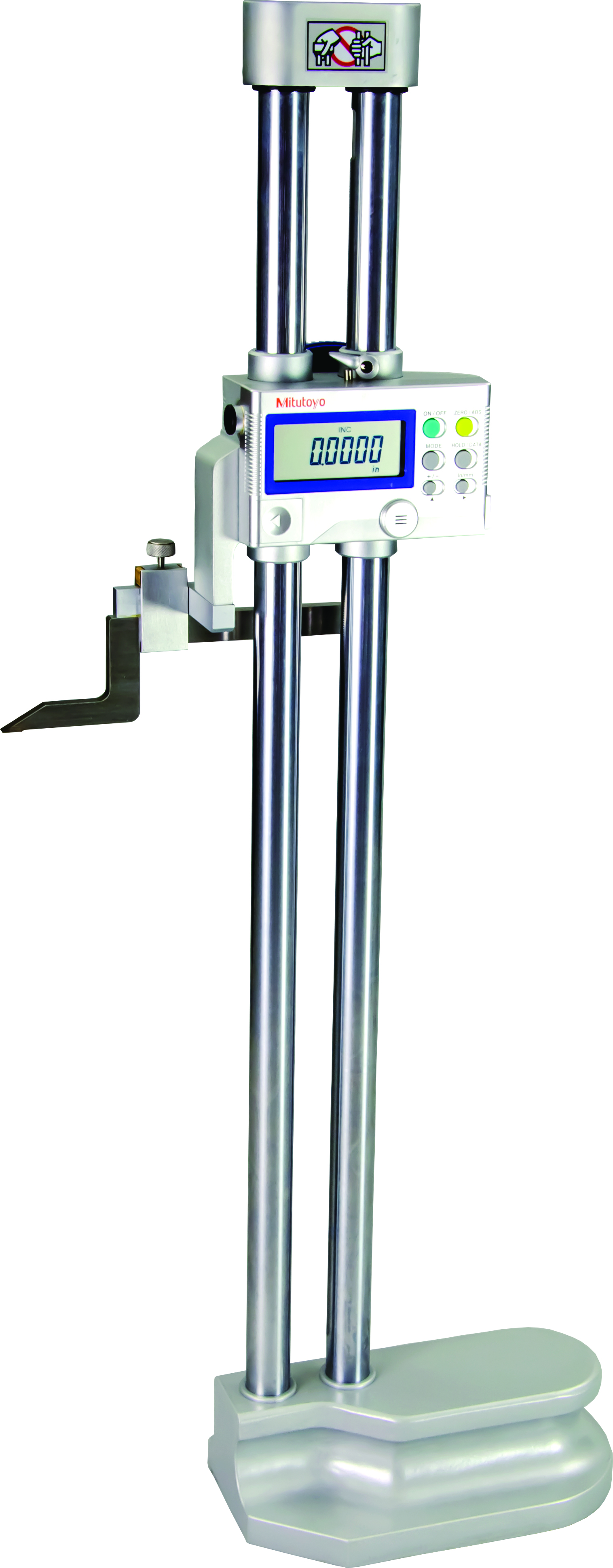Mitutoyo, 192-671-10, 0-18 In/450mm,  .0005 In/.0002 In/0.01mm/0.005mm, Multi-Function Type Digimatic Height Gage, With SPC Output