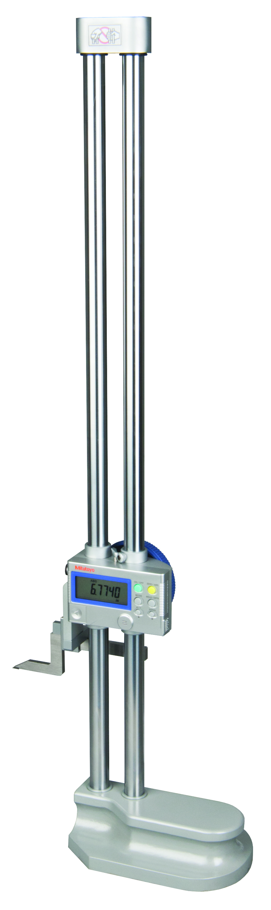 Mitutoyo, 192-672-10, 0-24 In/600mm,  .0005 In/.0002 In/0.01mm/0.005mm, Multi-Function Type Digimatic Height Gage, With SPC Output