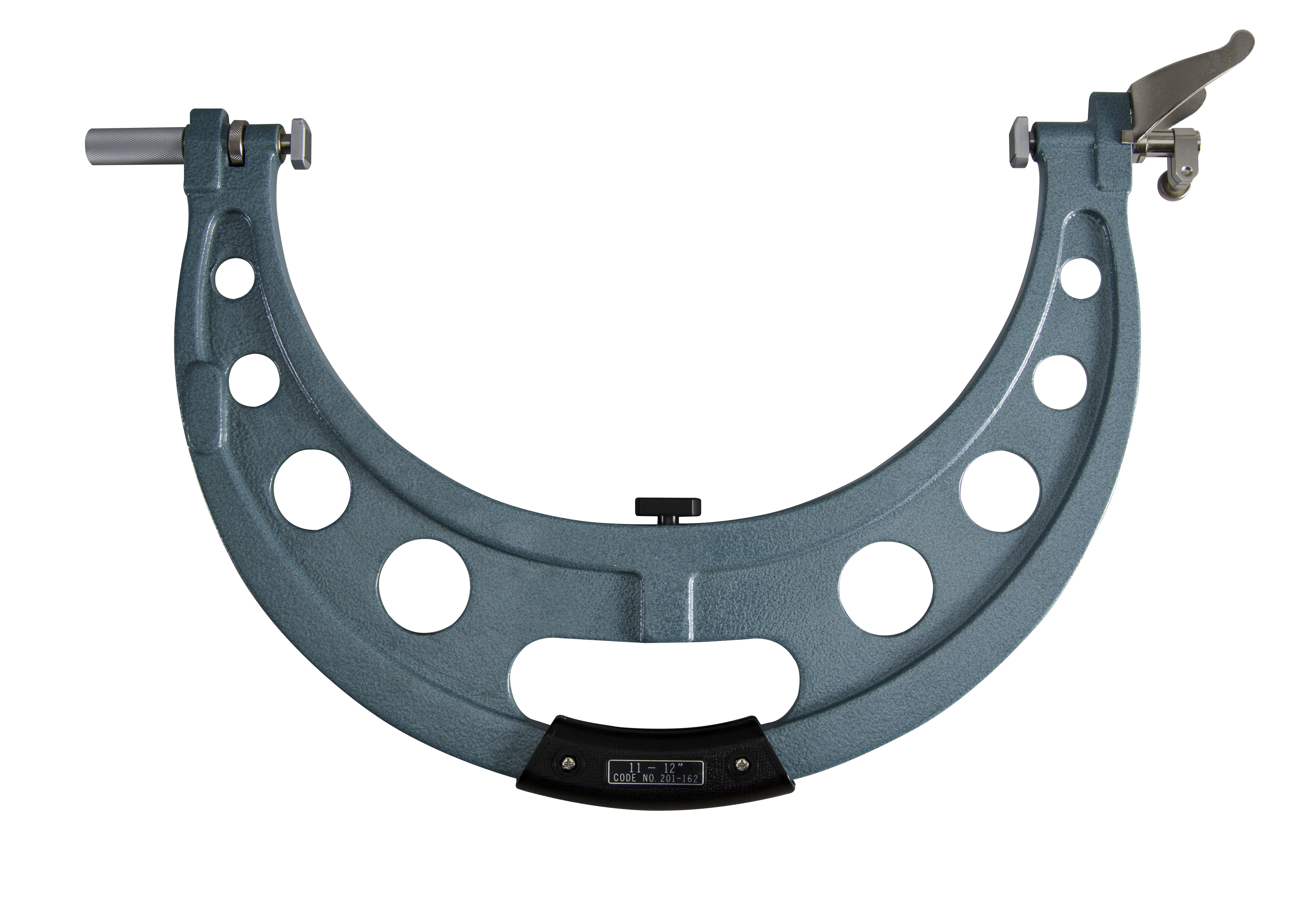 Mitutoyo, 201-162, 11-12 In Dial Snap Gage, 3/8 In stem dia., indicator not included