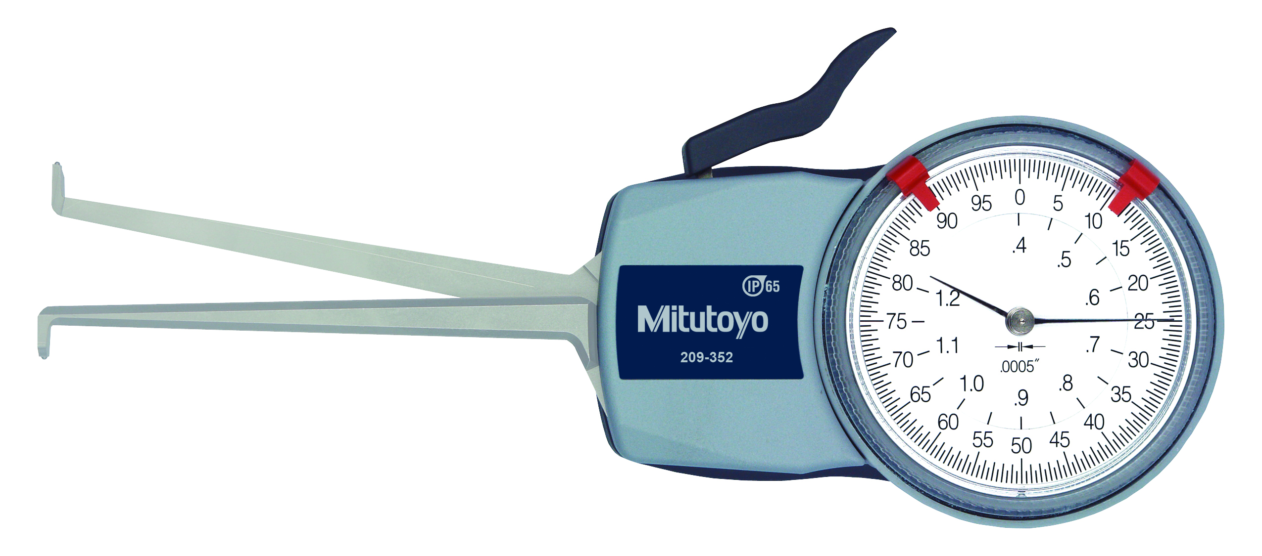 Mitutoyo, 209-352, .40-1.2 In, .0002 In, Dial Caliper Gage