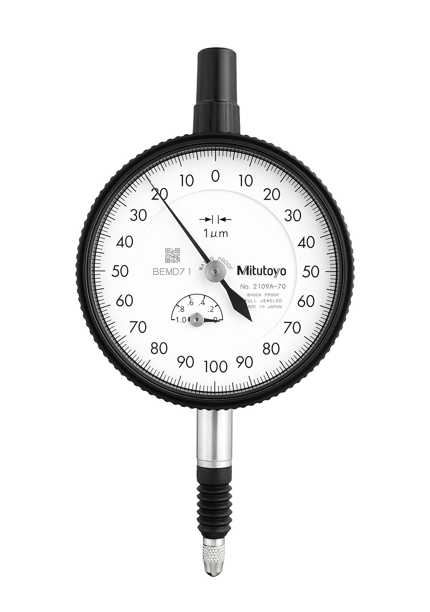 Mitutoyo, 2109A-70, SERIES 2 METRIC STANDARD TYPE DIAL INDICATOR 1MM, 0.001MM