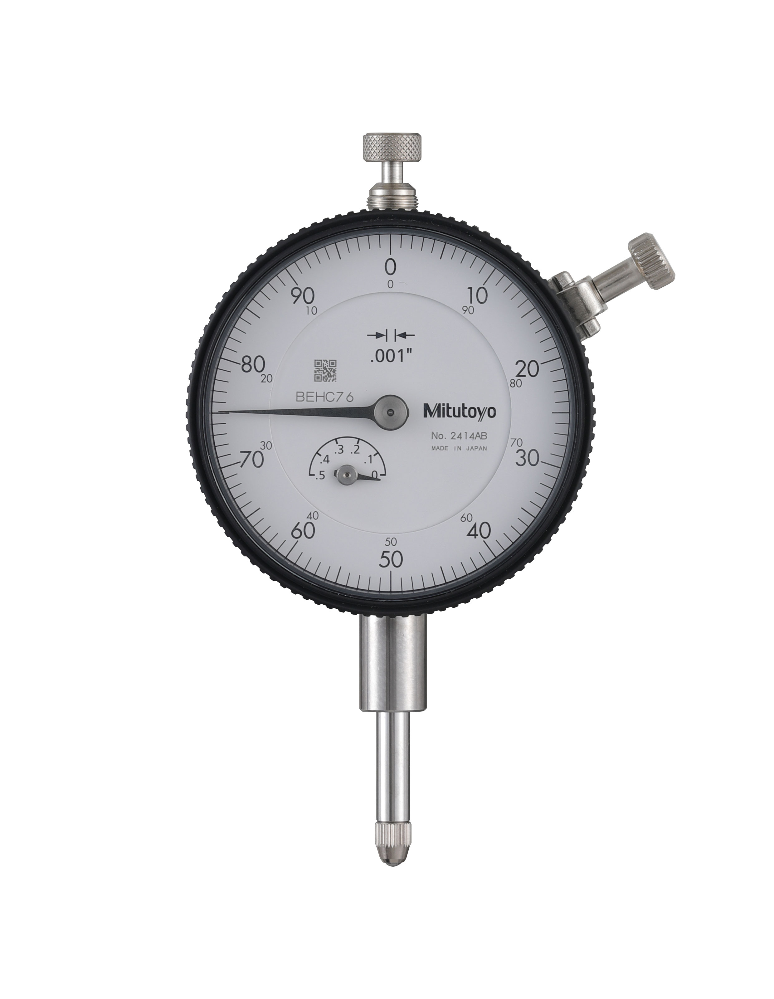 Mitutoyo, 2414AB, DIAL INDICATOR, STANDARD TYPE, INCH, .5 In .001 In FB