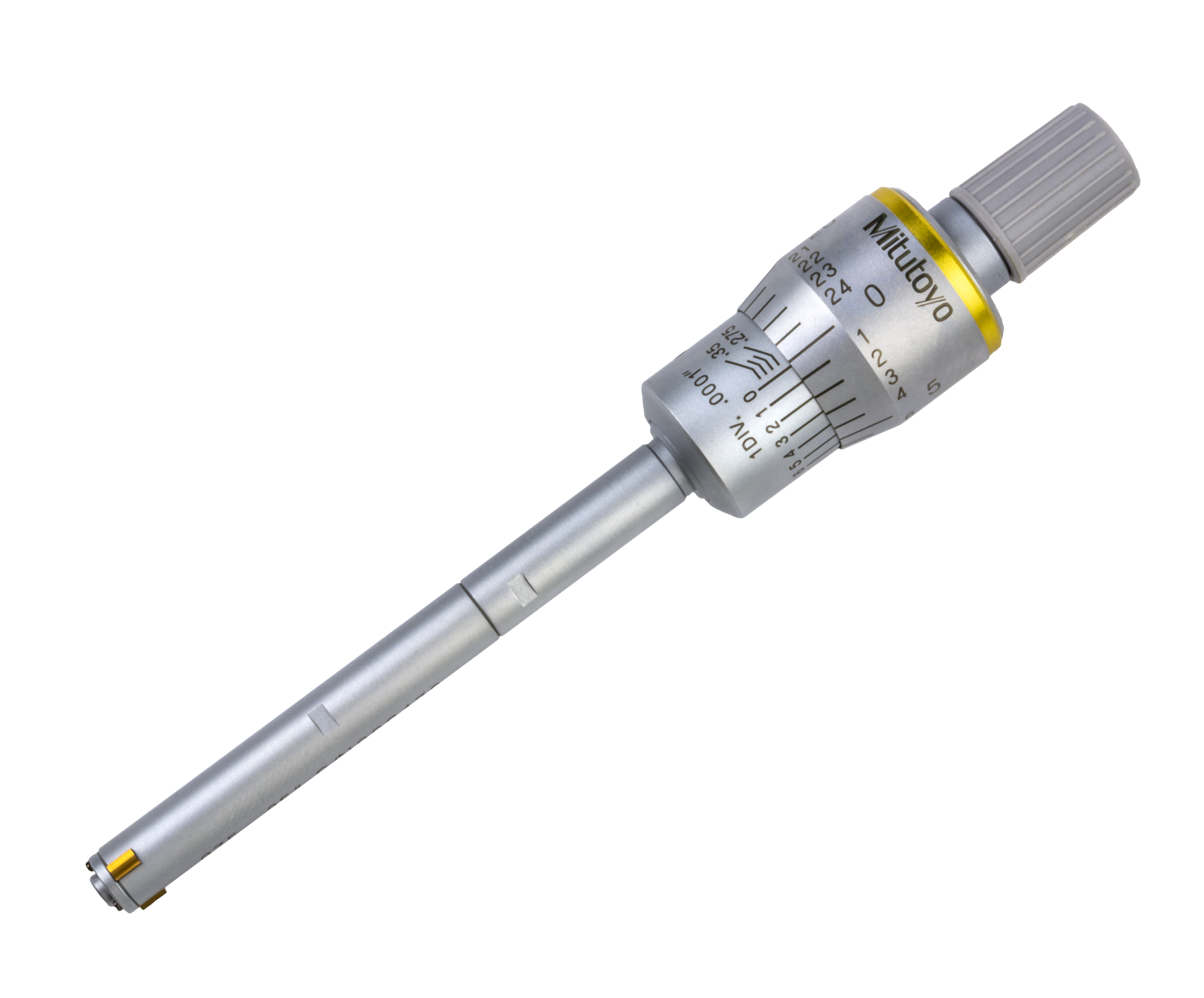 Mitutoyo, 368-261, Holtest, 3-point/2-point internal micrometer, .275-.35 in range, +/-.0001 inch accuracy, with TiN-coated contact points