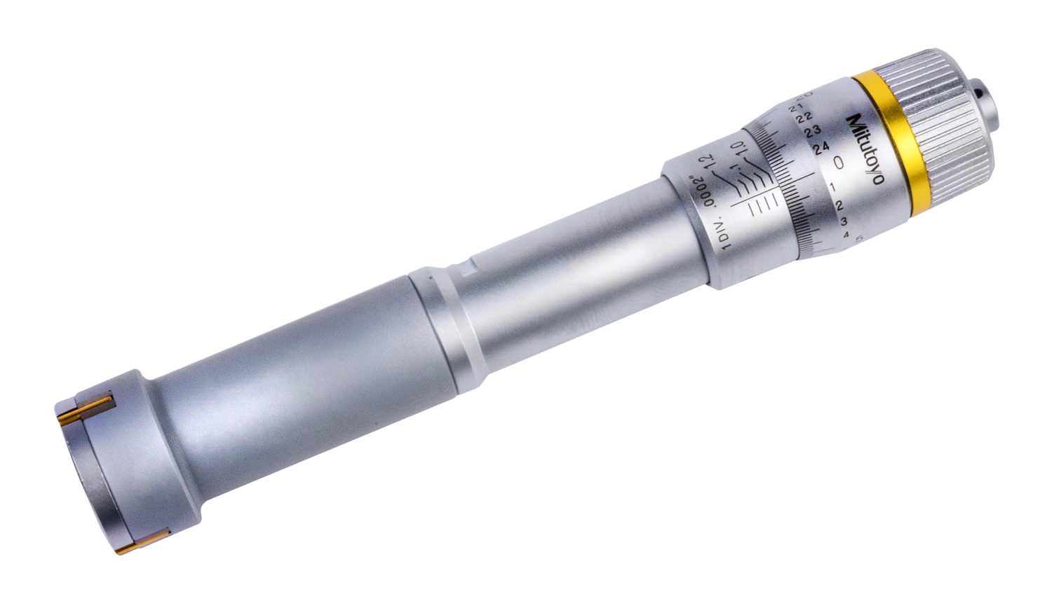 Mitutoyo, 368-267, 1-1.2 In, .0002 In, Holtest, Titanium Nitride Coated Contact Points, Ratchet Stop