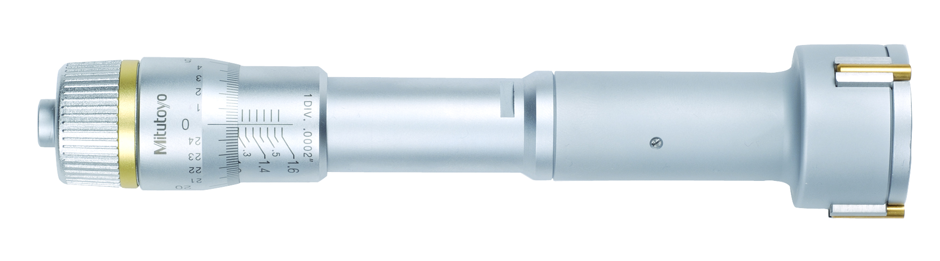 Mitutoyo, 368-268, 1.2-1.6 In, .0002 In, Holtest, Titanium Nitride Coated Contact Points, Ratchet Stop