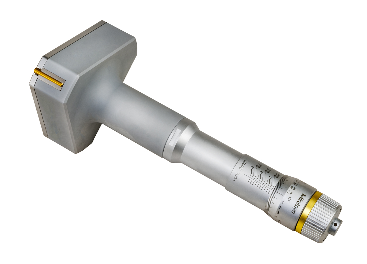 Mitutoyo, 368-272, 3-3.5 In, .0002 In, Holtest, Titanium Nitride Coated Contact Points, Ratchet Stop
