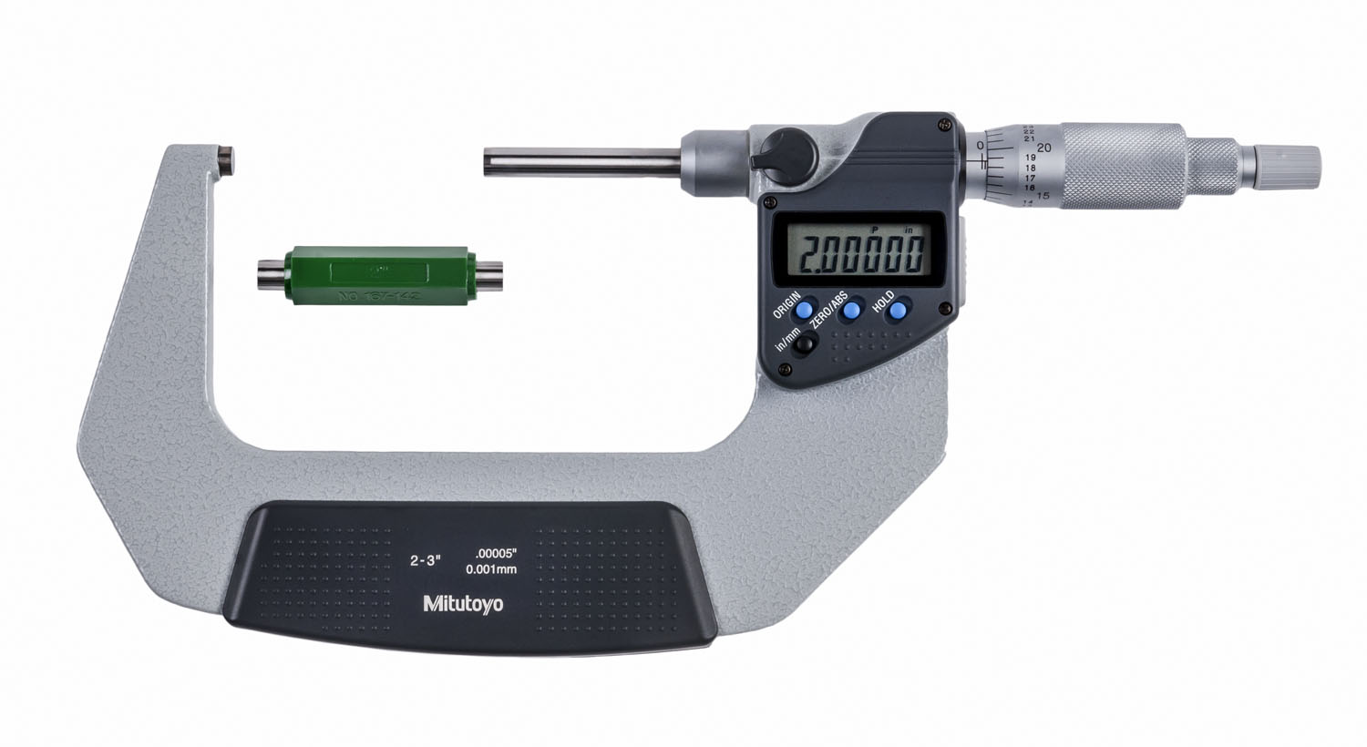 Mitutoyo, 406-352-30, MICROMETER, NON-ROTATING, 2-3 In, .00005 In/0.001MM