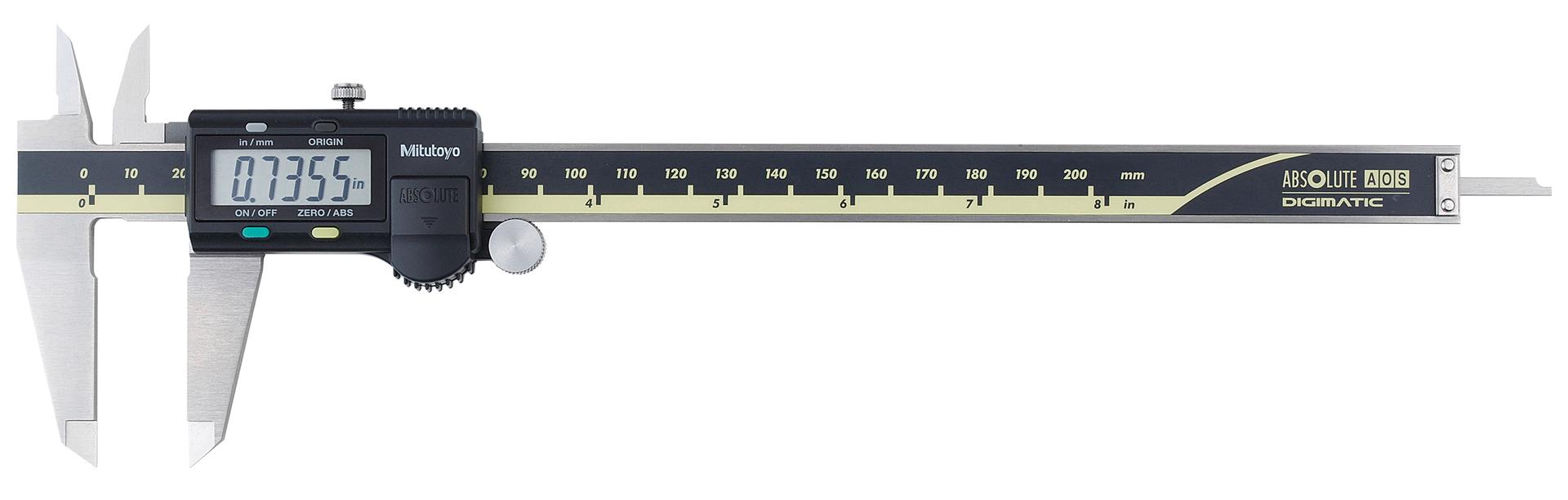 Precision Measuring Tools - Digimatic Caliper - DIGIMATIC CALIPER, 8"/200MM, W/O OUTPUT (REPLACEMENT FOR - 500-197-30)