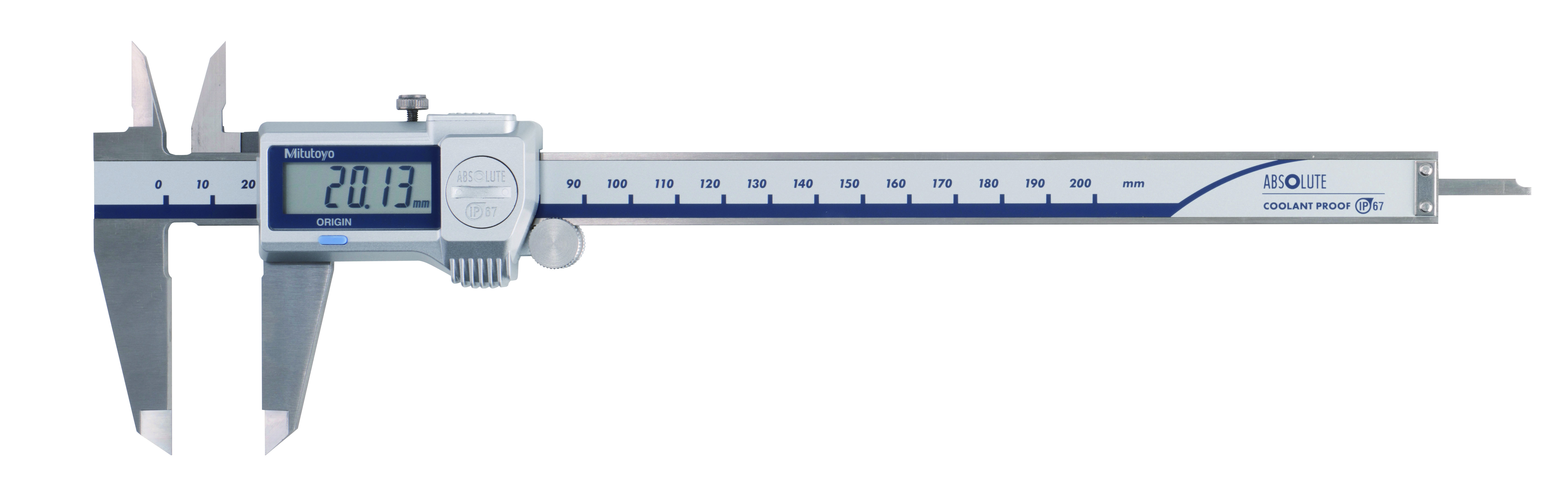 Mitutoyo, 500-713-20, CALIPER, DIGIMATIC, 0-200MM, IP67, 0.01MM, W/ SPC