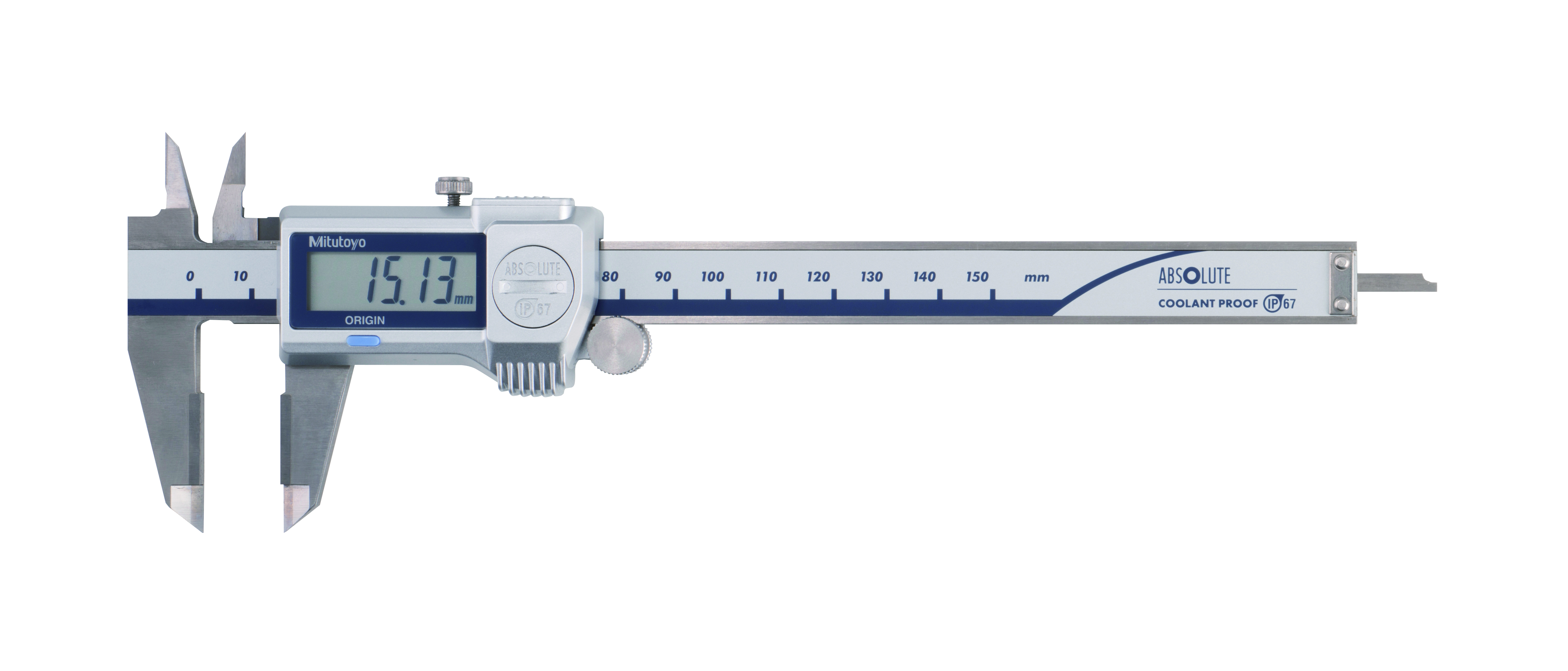 Mitutoyo, 500-723-20, CALIPER, DIGIMATIC, 0-150MM, IP67, 0.01MM, W/ SPC, CARBIDE OD/ID