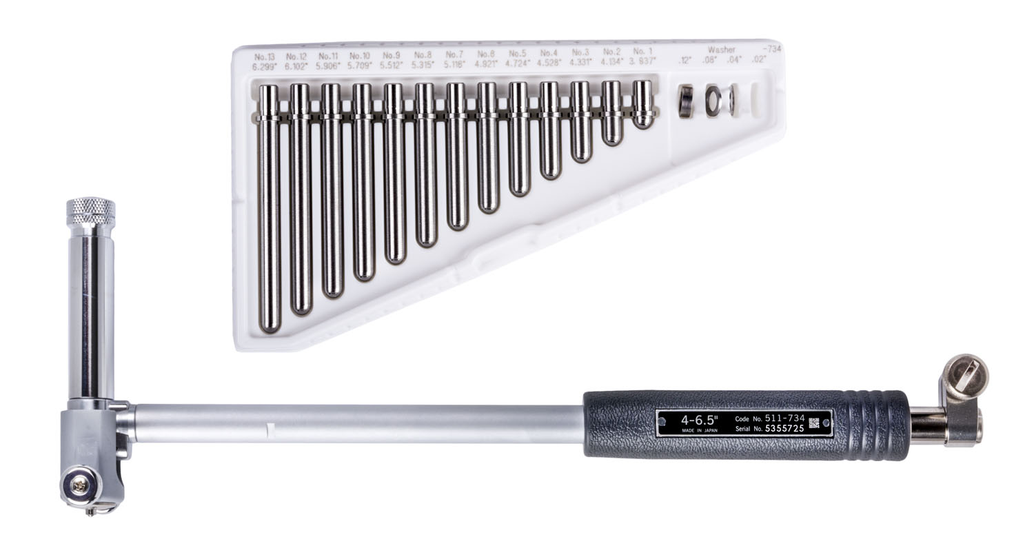 Mitutoyo, 511-734, BORE GAGE 4-6.5 In 3/8 In DIAM STEM CG-6.5 InAX