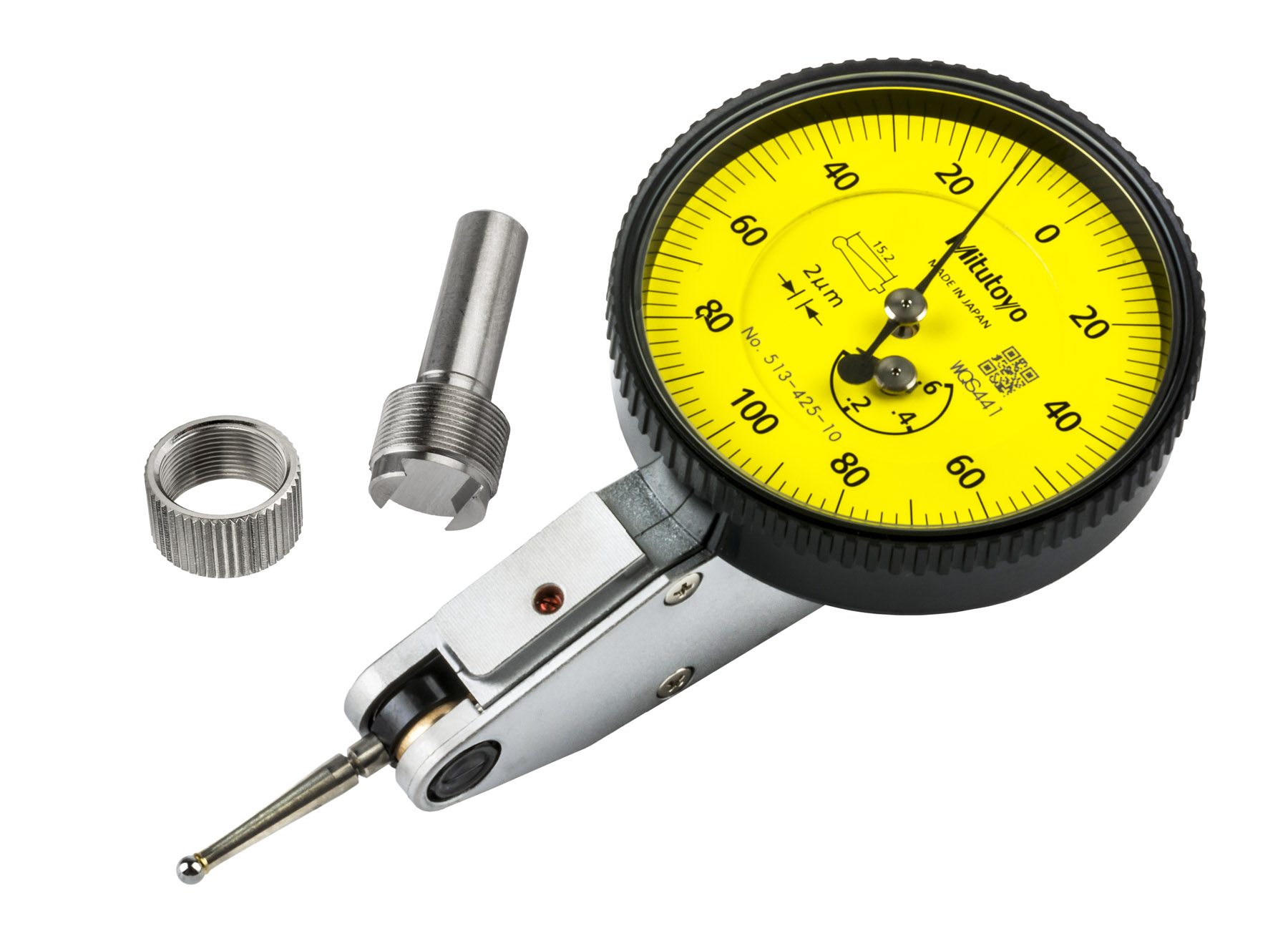 Mitutoyo, 513-425-10H, DIAL TI, STANDARD, 0.6 MM, 0.002 MM GRAD, YELLOW DIAL