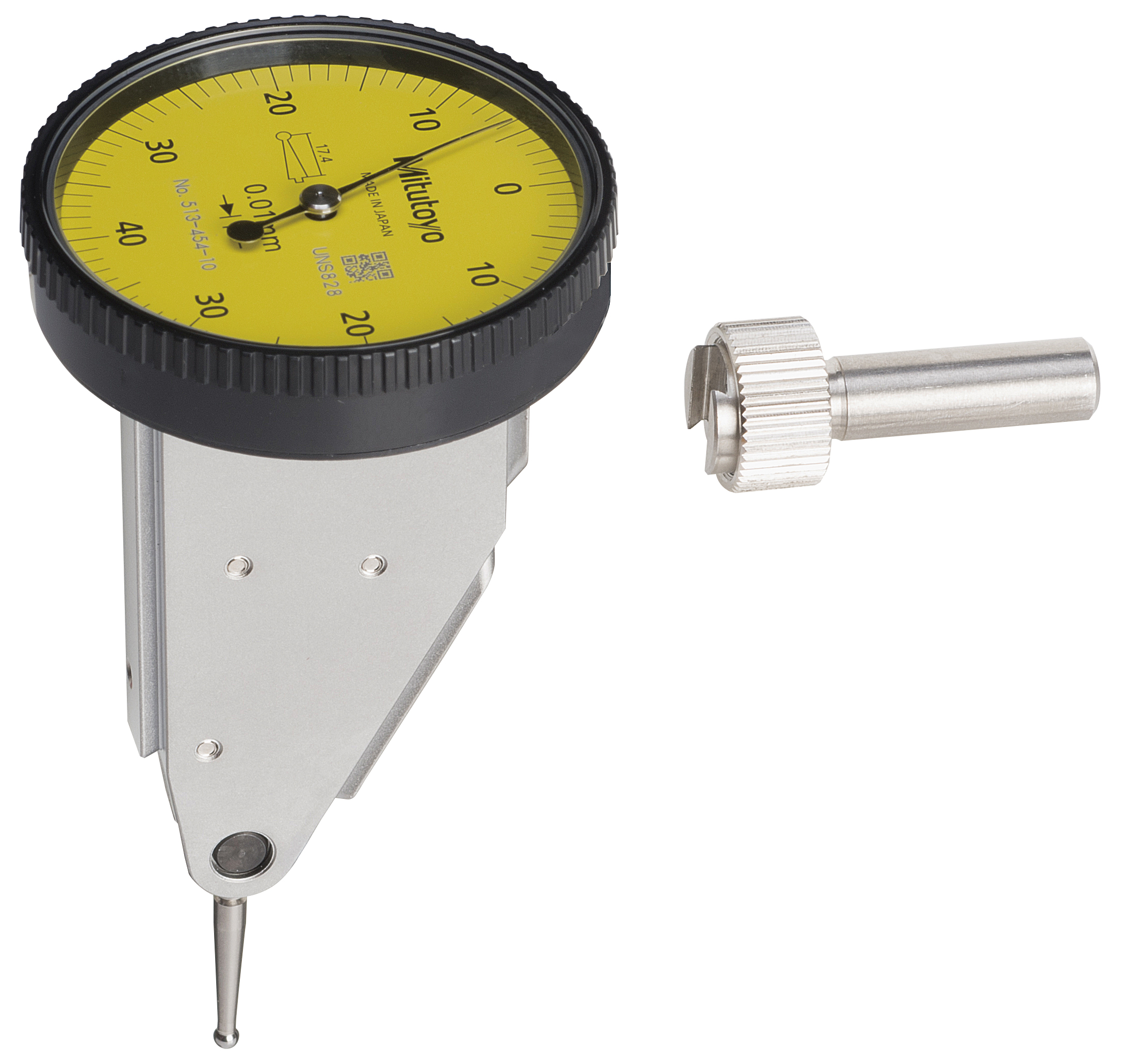 Mitutoyo, 513-454-10E, DIAL TI, BASIC SET, VERTICAL, 0.8 MM, 0.01 MM GRAD, YELLOW DIAL