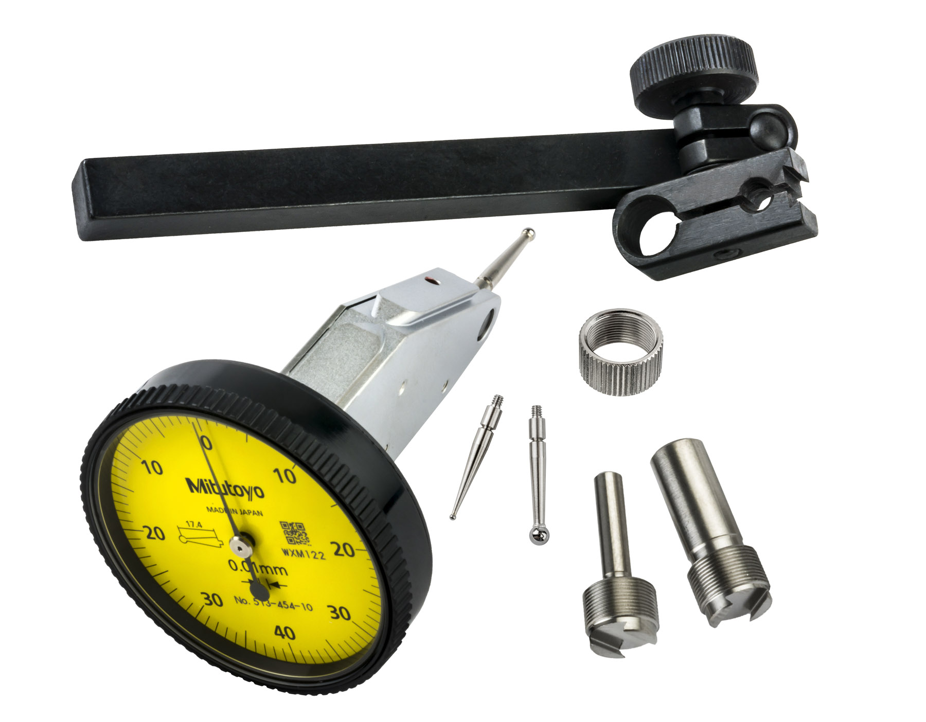 Mitutoyo, 513-454-10T, DIAL TI, FULL SET, VERTICAL, 0.8 MM, 0.01 MM GRAD, YELLOW DIAL