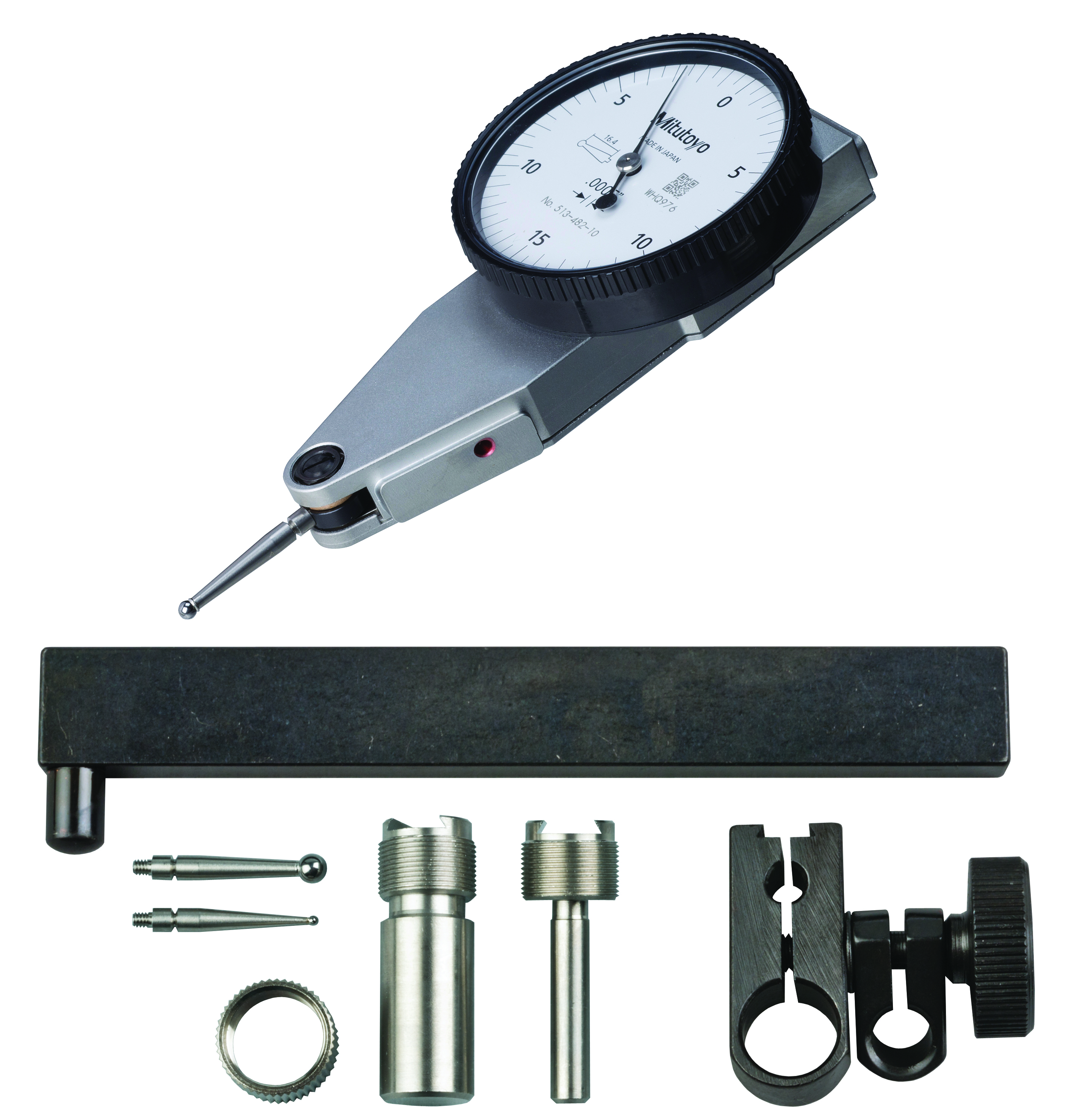 Mitutoyo, 513-482-10T, DIAL TI, FULL SET, HORIZONTAL, .03 IN, .0005 IN GRAD, WHITE DIAL