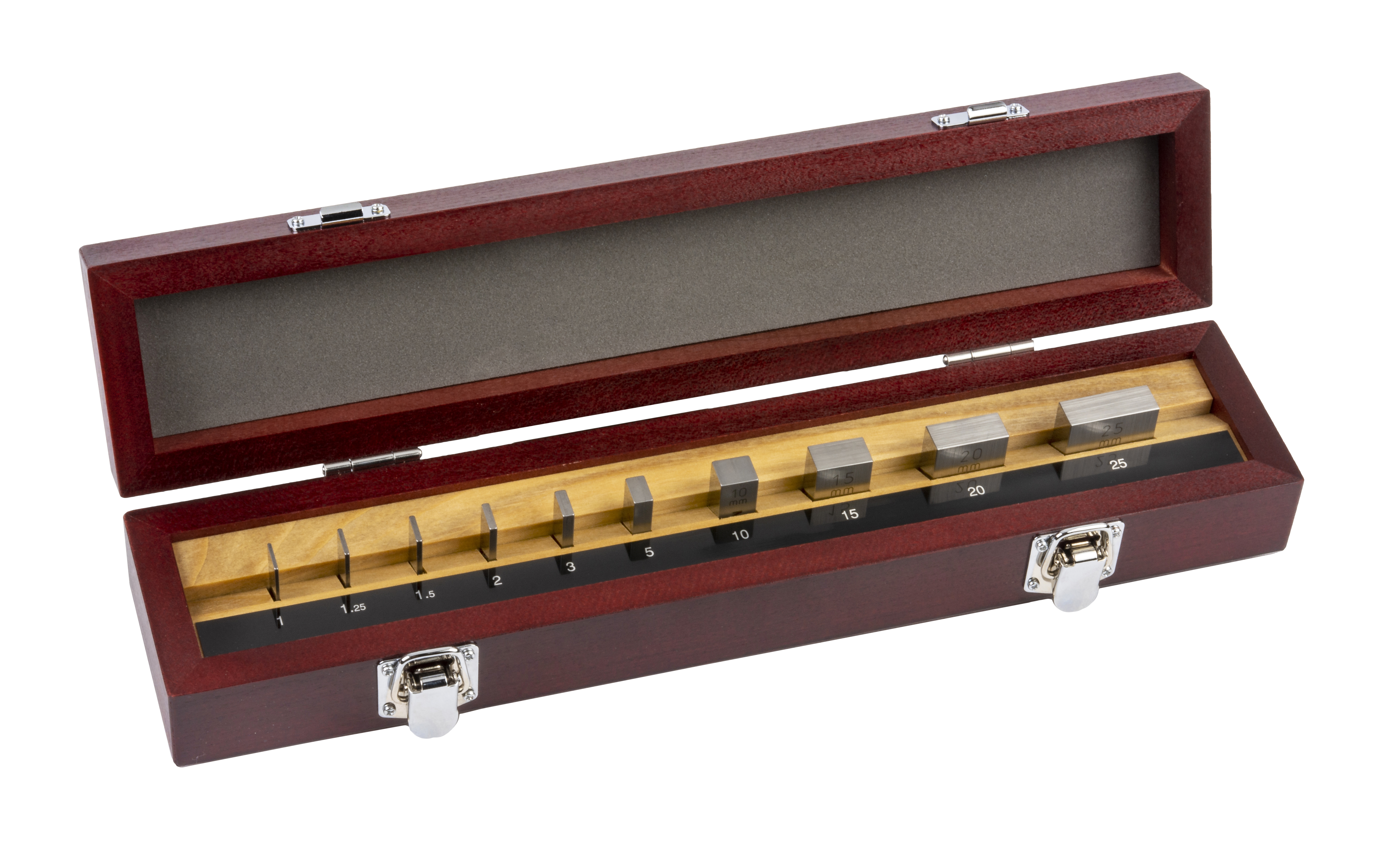 Mitutoyo, 516-101-26, Micrometer Inspection Gage Block Sets, Steel, Grade AS-1, includes 1.00,1.25,1.50,,2,3,5,10,15,20,25mm