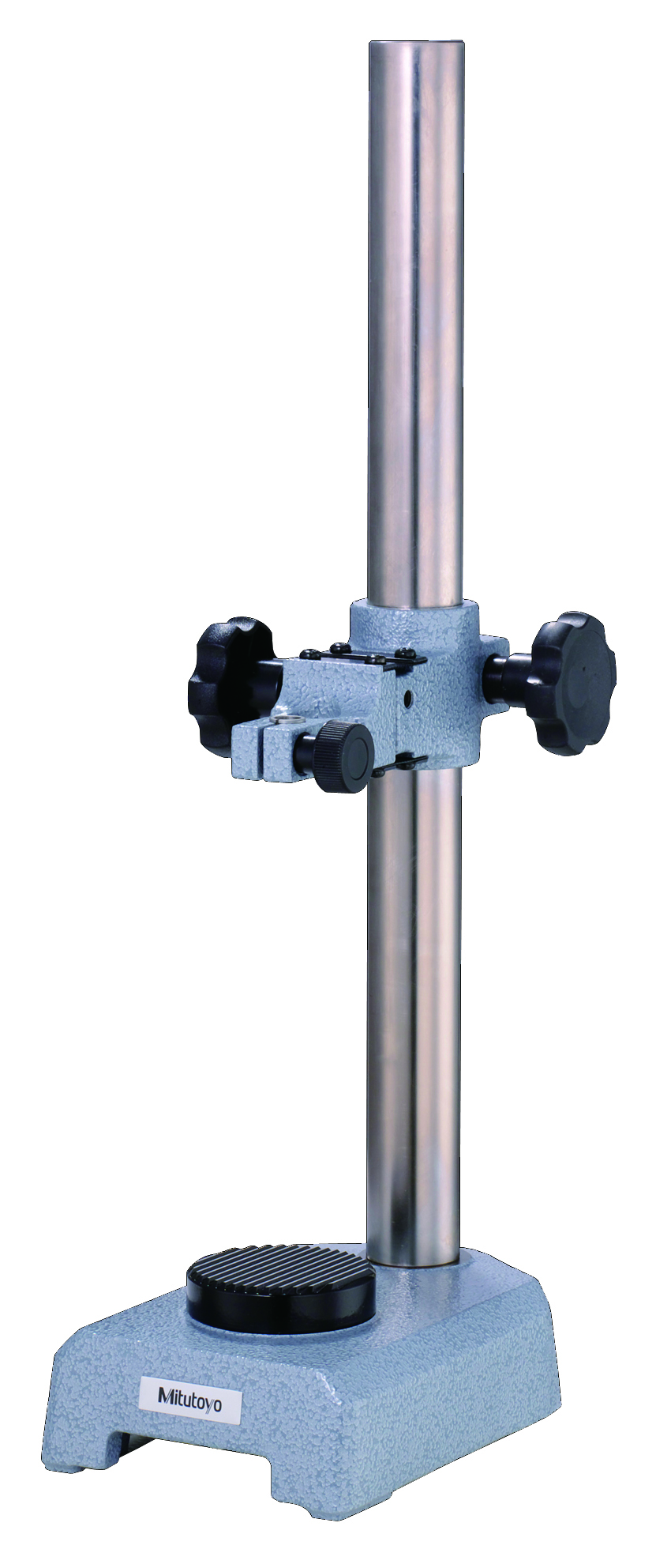 Mitutoyo, 519-109-10, Gage Stand, For Indicators and Linear Gages, 3/8 in and 8mm Stem Hole Diameters, Serrated Anvil