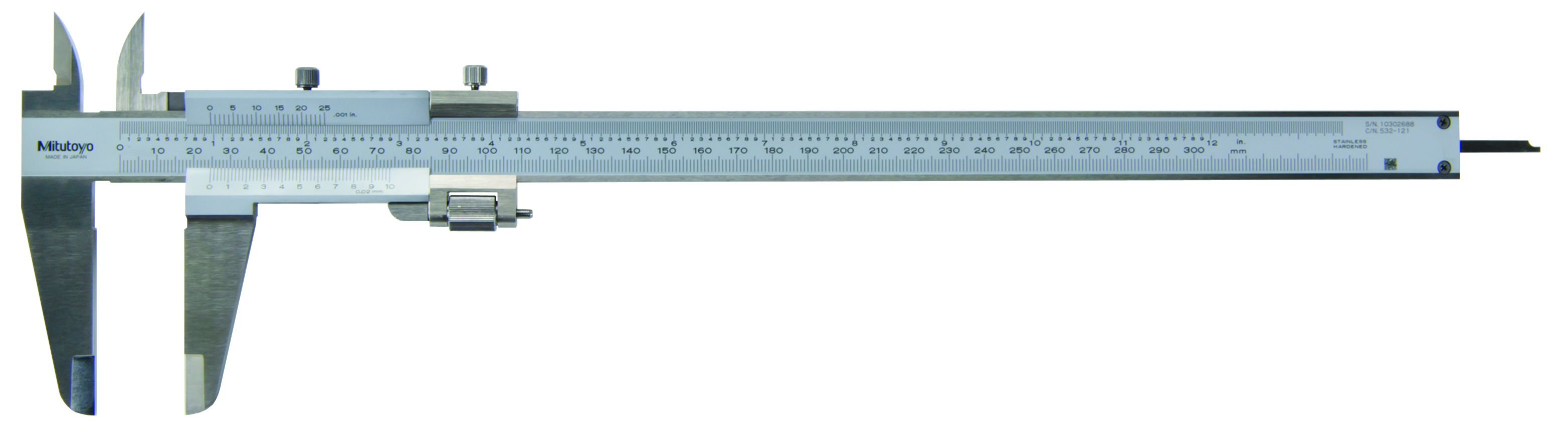 Mitutoyo, 532-121, VERNIER CALIPER, 280MM/11 In FINE ADJ