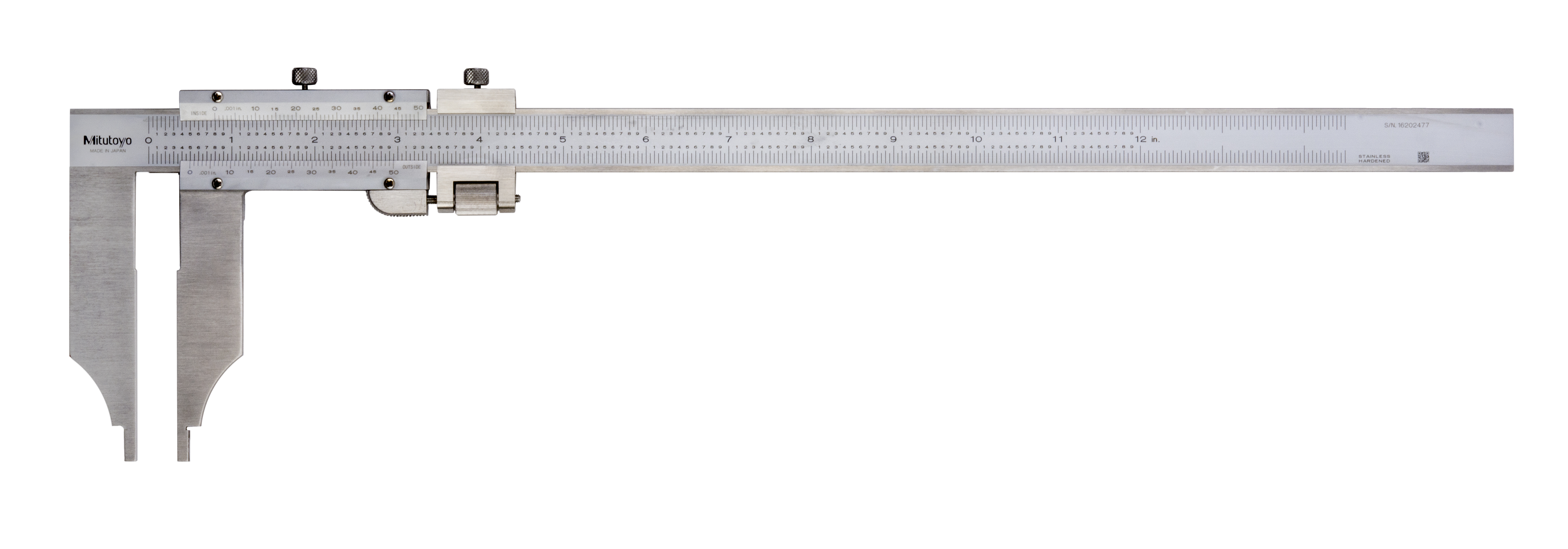 Mitutoyo, 534-117, VERNIER CALIPER, LONG JAW, 12 In
