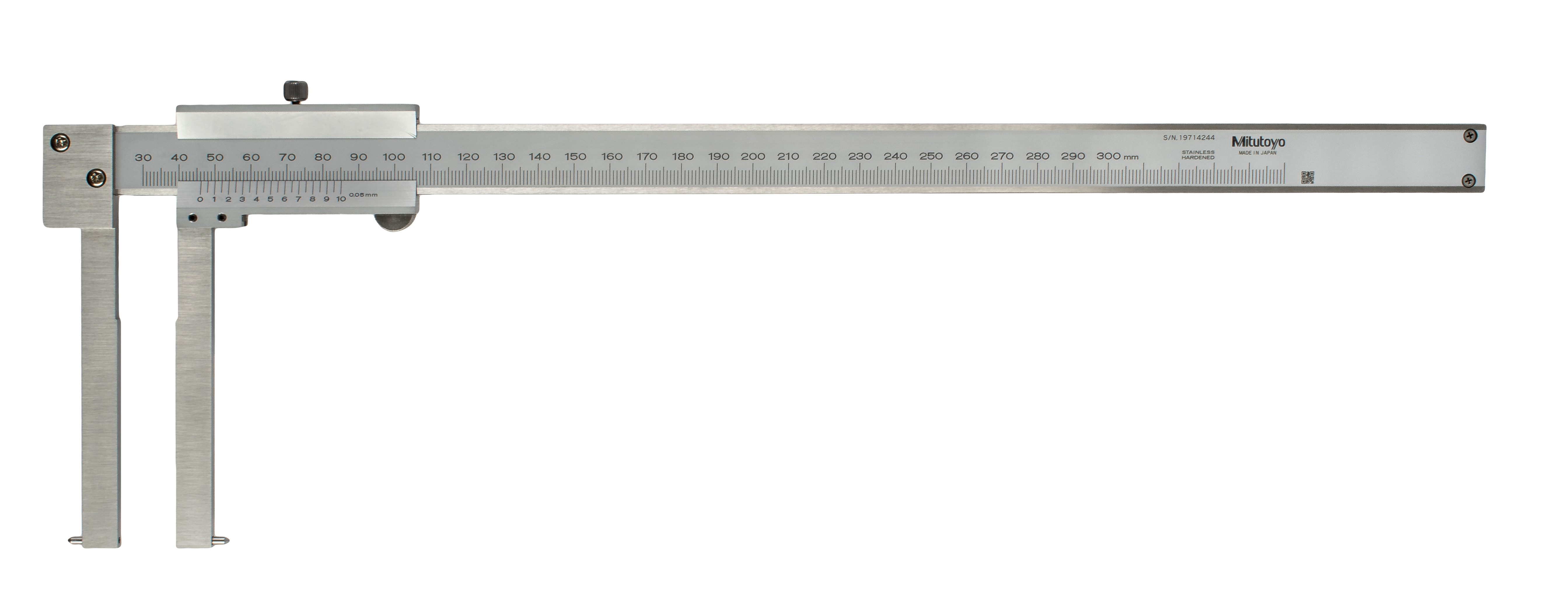 Mitutoyo, 536-147, VERNIER INSIDE TYPE CALIPER, POINT JAW TYPE, 30-300MM