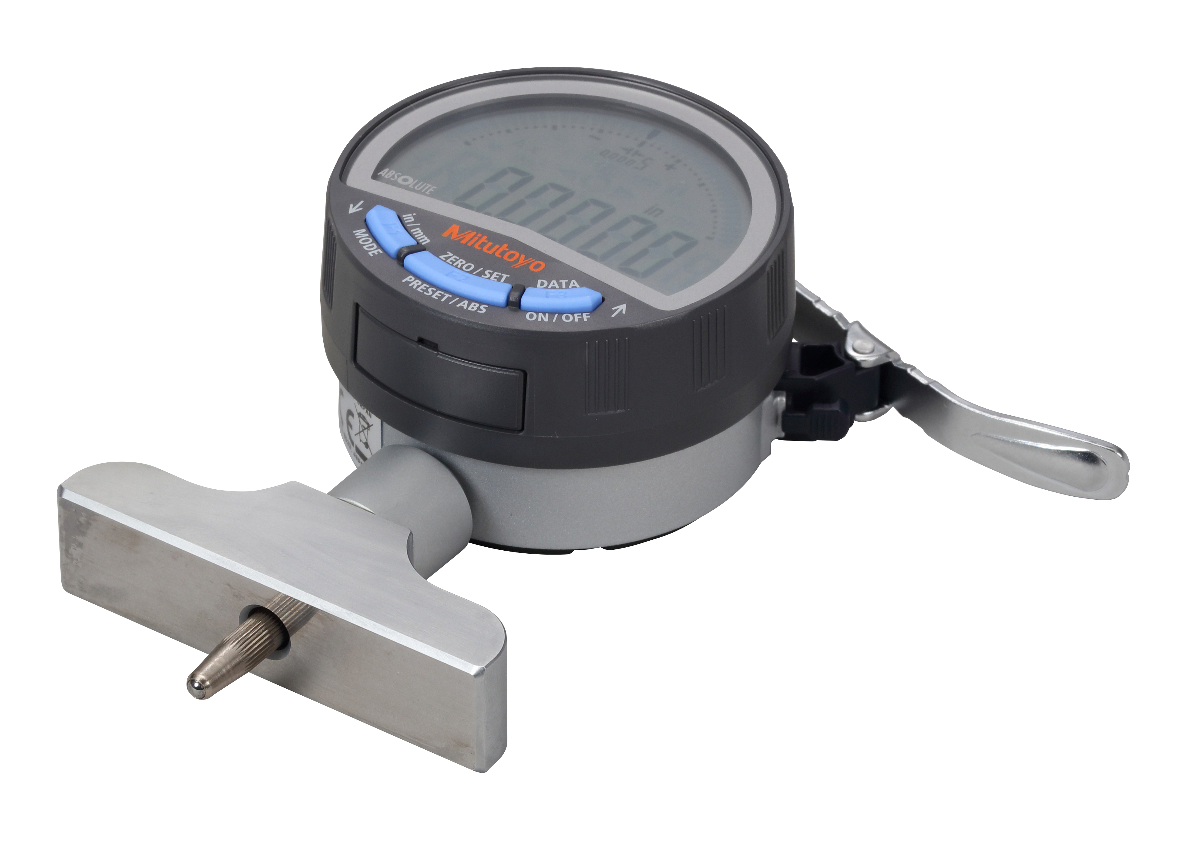 Mitutoyo, 547-217A, DIGIMATIC DEPTH GAGE/IDC  0.01MM/0.0005 IN, 200MM/0.8 IN, 63.5MM/2.5 IN BASE