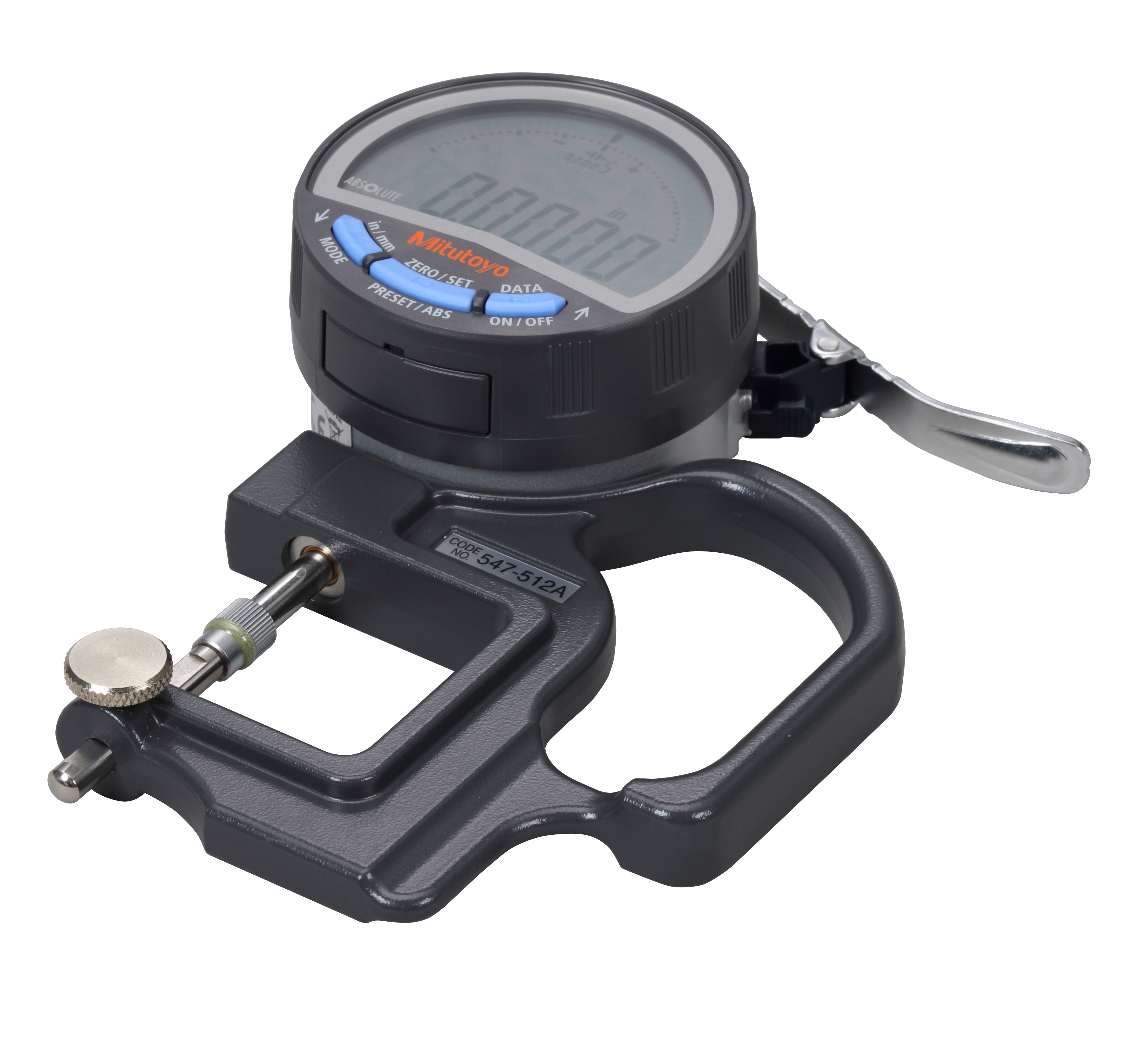 Mitutoyo, 547-312A, DIGIMATIC THICKNESS GAGE 0.01MM/0.0005IN, 10MM/0.4IN, LENS THICKNESS
