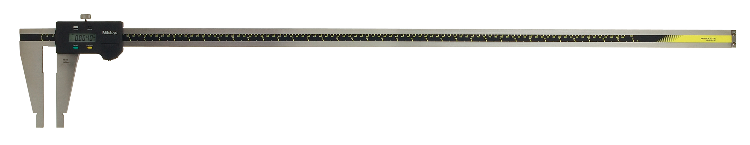 Mitutoyo, 550-227-10, 0 (1)-40 In/0 (20)-1000mm, .0005 In/0.01mm, ABSOLUTE Digimatic Nib Jaw Caliper,  With SPC Data Output, No Depth Bar