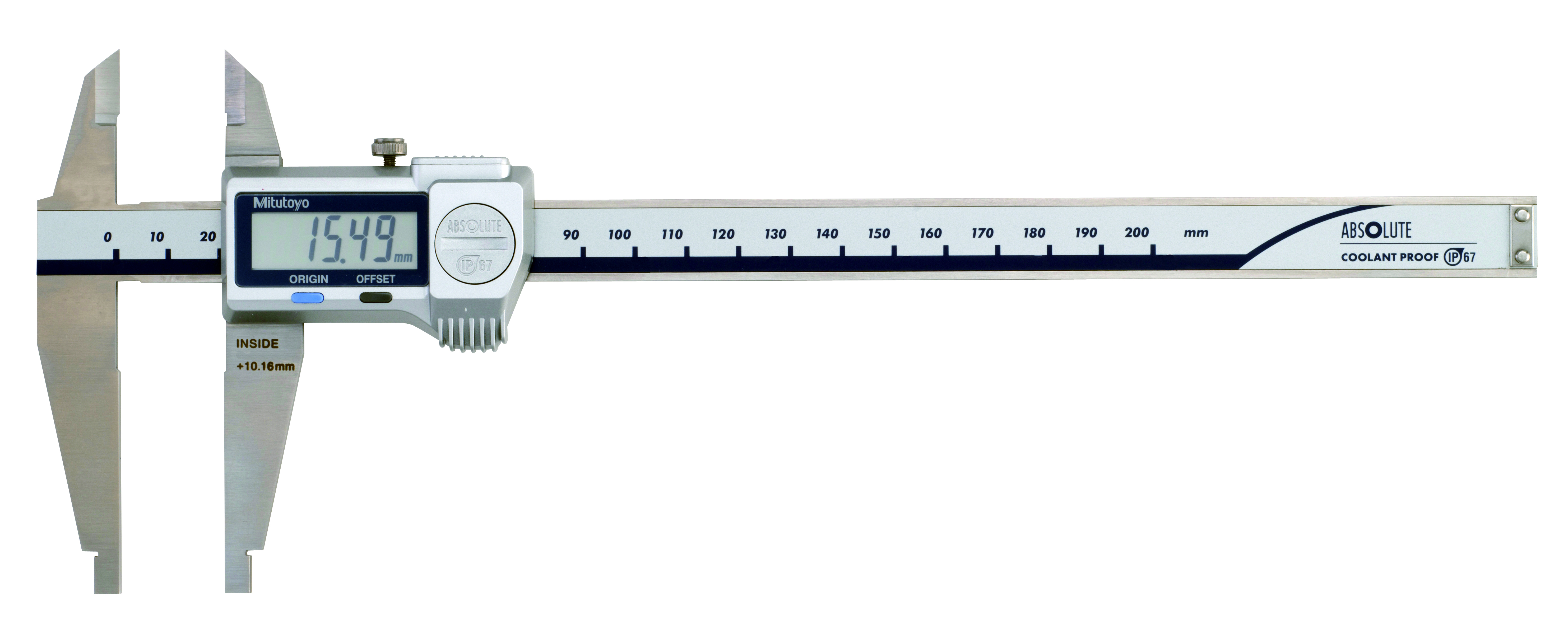 Mitutoyo, 551-301-20, DIGIMATIC CALIPER 0-200MM CDN-P20PMX, NIB JAWS, IP67
