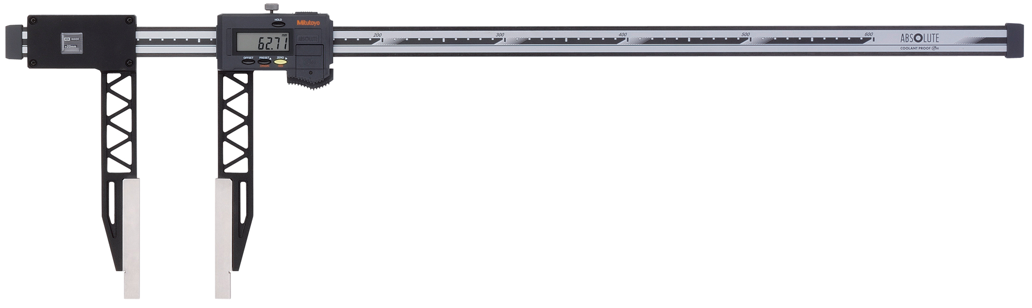 Mitutoyo, 552-151-10, DIGIMATIC CARBON-FIBER CALIPER, WITH OPTIONAL JAW ATTACHMENTS CFC-LONG-JAW TYPE, MM-600