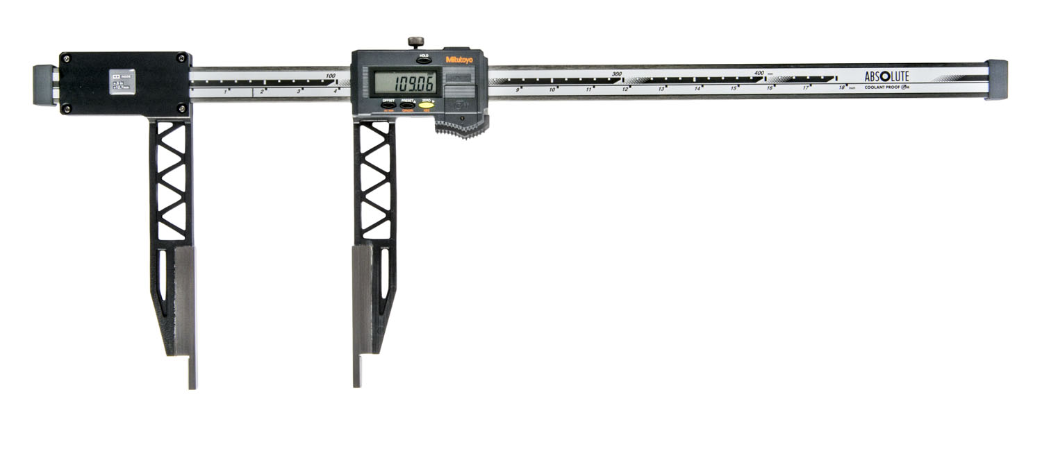 Mitutoyo, 552-160-10, DIGITAL CARBON FIBER CALIPER CFC-18 InGL, LONG JAW 7.9 In