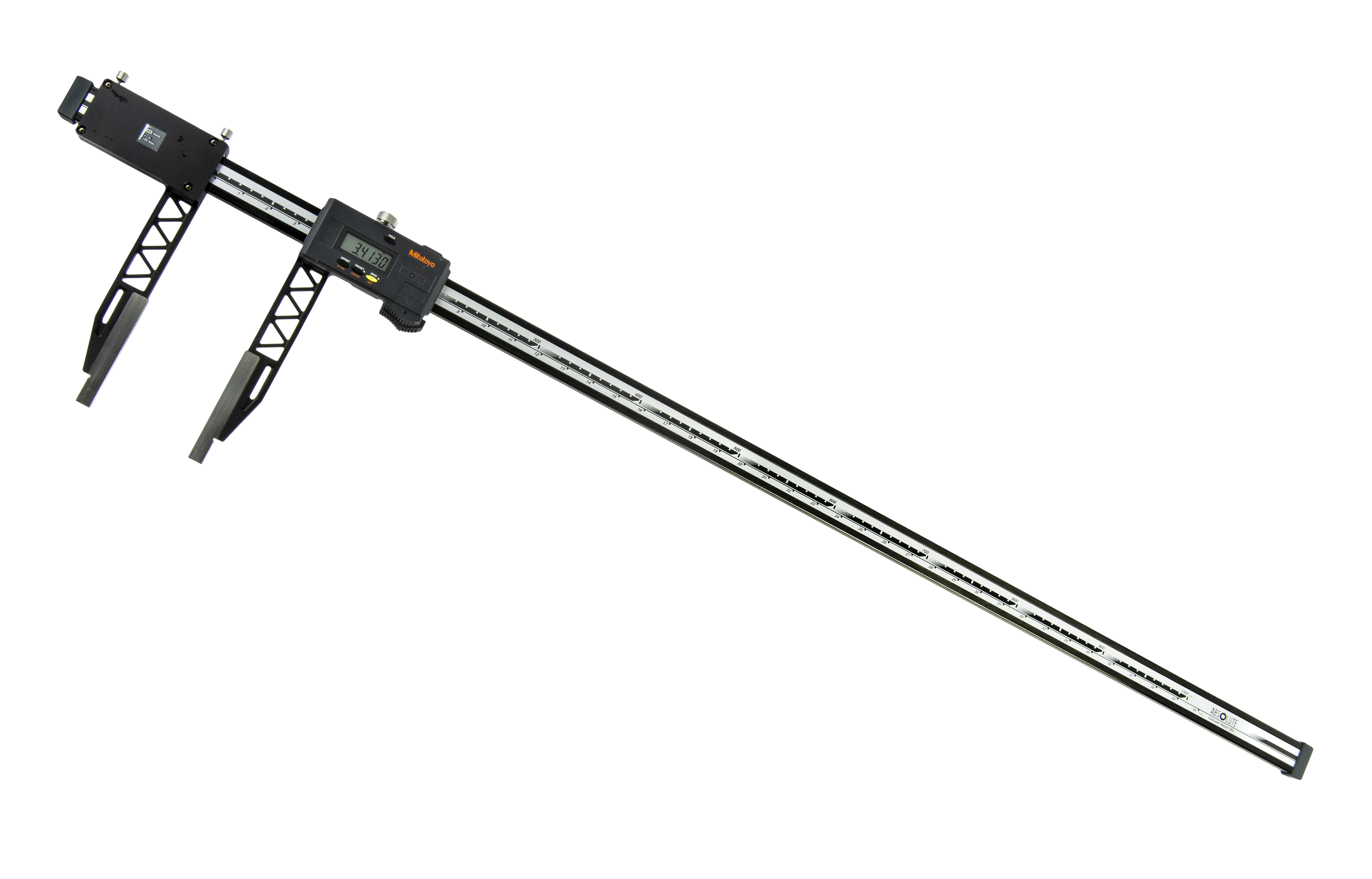 Mitutoyo, 552-162-10, DIGIMATIC CARBON-FIBER CALIPER, WITH OPTIONAL JAW ATTACHMENTS CFC-40 InGL, LONG JAW 7.9 In