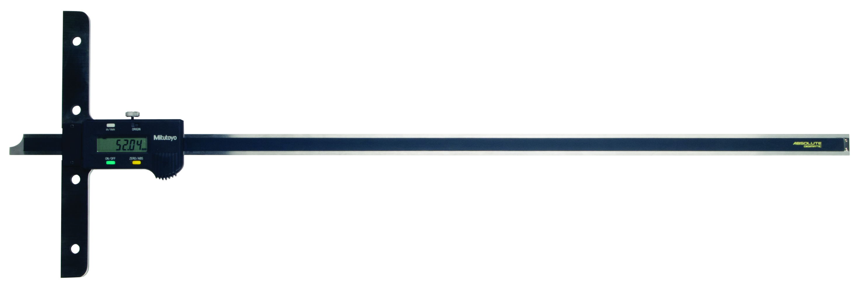Mitutoyo, 571-215-10, Absolute digimatic depth gage,24in/600mm range,.0005in/.01mm resolution, 1400g