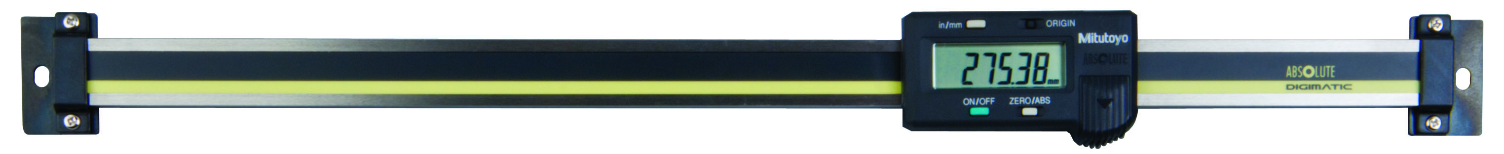 Mitutoyo, 572-213-10, 0-12 In/0-300mm, .0005 In/0.01mm Horizontal Digimatic Scale Unit, With SPC Data Output