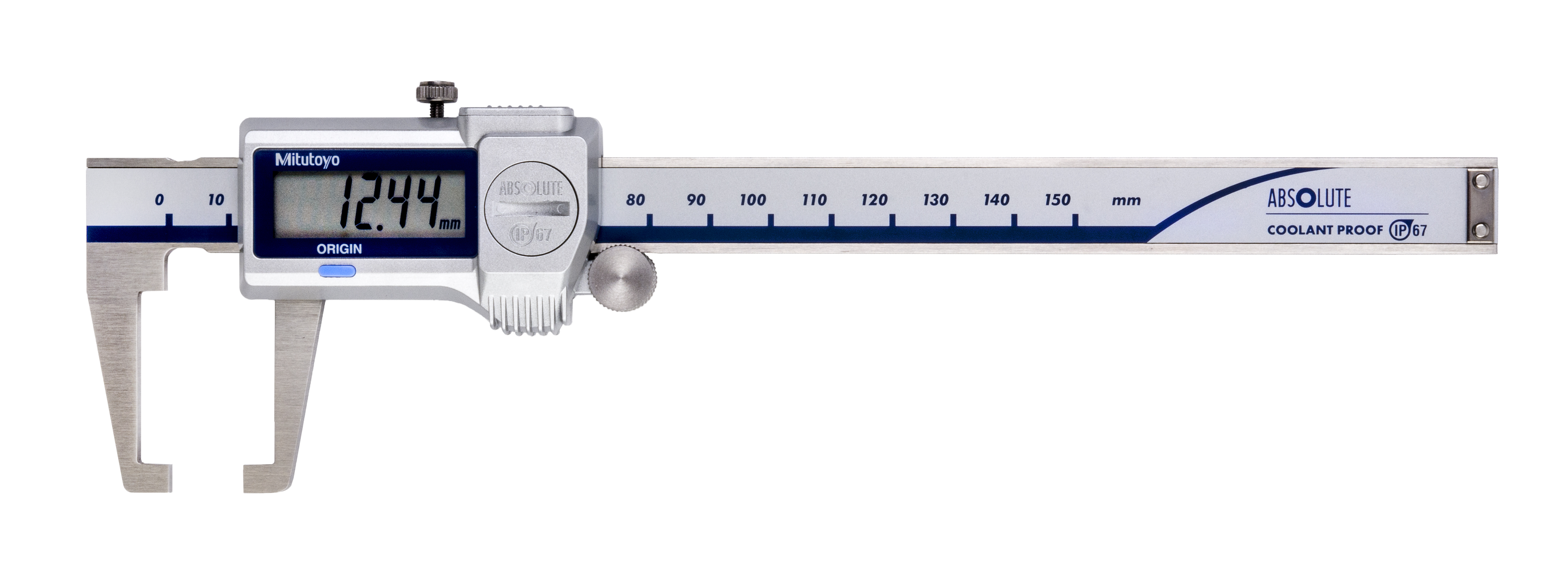 Mitutoyo, 573-651-20, Digimatic Neck Caliper, 0-150mm, 0.01mm Resolution, �0.03mm,  NTD15-15PMX
