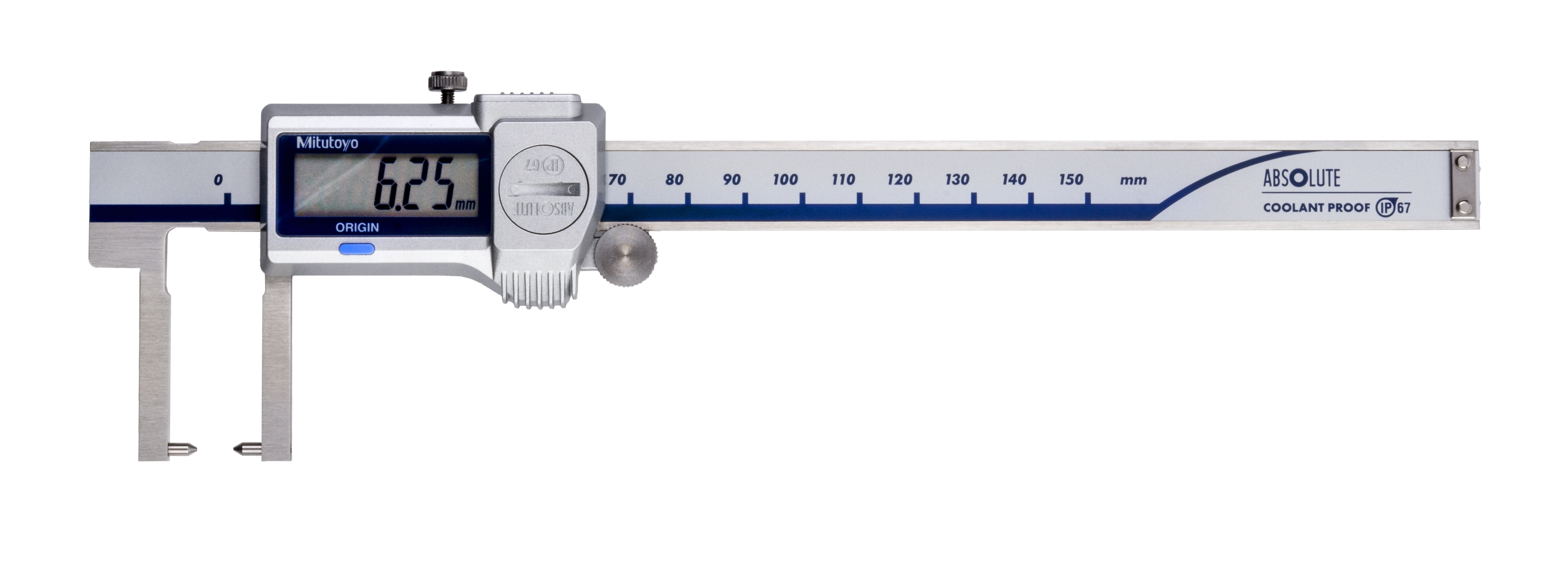 Mitutoyo, 573-652-20, Digimatic Point Jaw Type Caliper, 0-150mm, 0.01mm Resolution, �0.03mm,  NTD15-15PMX