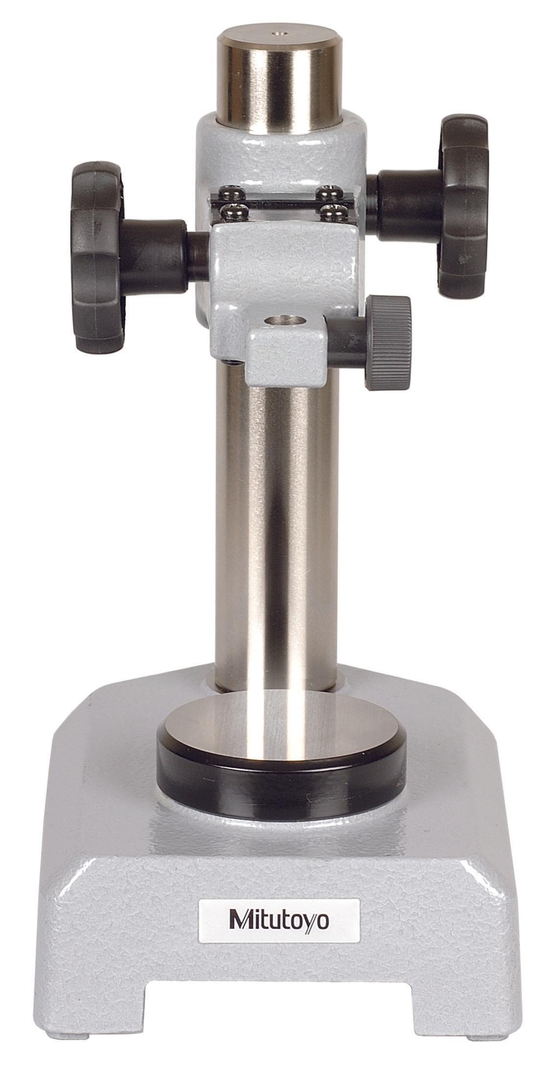 Mitutoyo, 7002-10, Gage Stand, For Indicators and Linear Gages, 3/8 in and 8mm Stem Hole Diameters, Flat Anvil