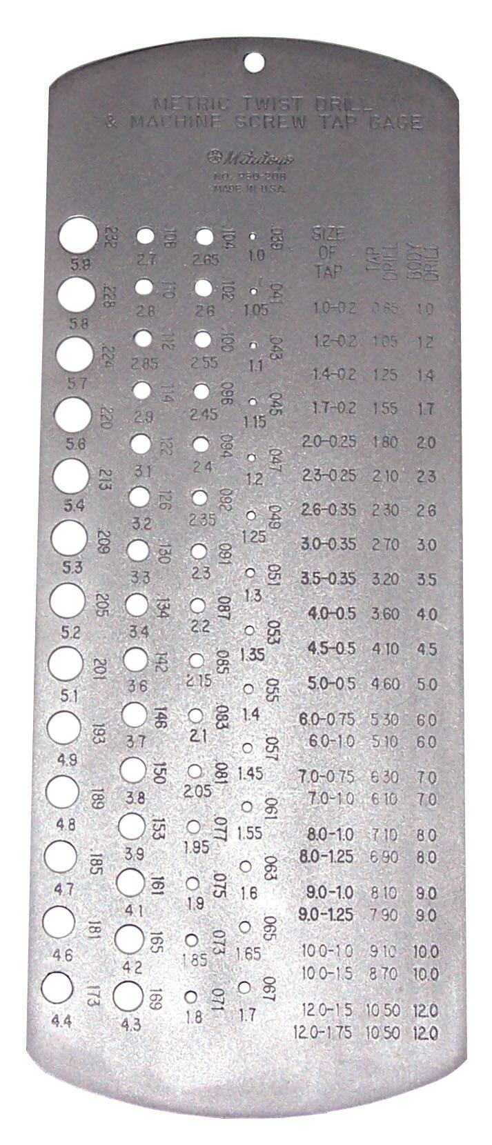 Mitutoyo, 950-208, DRILL GAGE