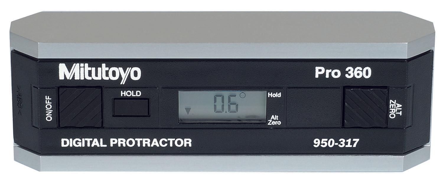 Mitutoyo, 950-317, Pro 360 Digital Protractor, .1 Degree Resolution 