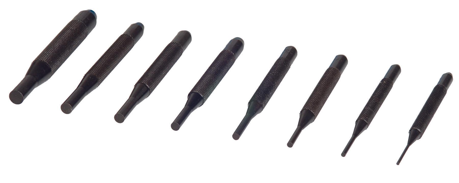 Mitutoyo, 985-119, 4 In Drive Pin Punch Set, 8 pieces (1/16, 3/32, 1/8, 5/32, 3/16, 7/32, 1/4, 5/16)